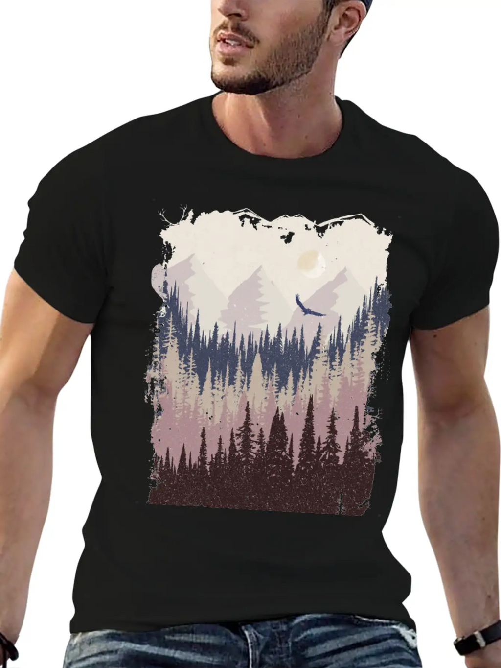Mountains Breathable Graphic T-Shirt – Perfect For Casual Days