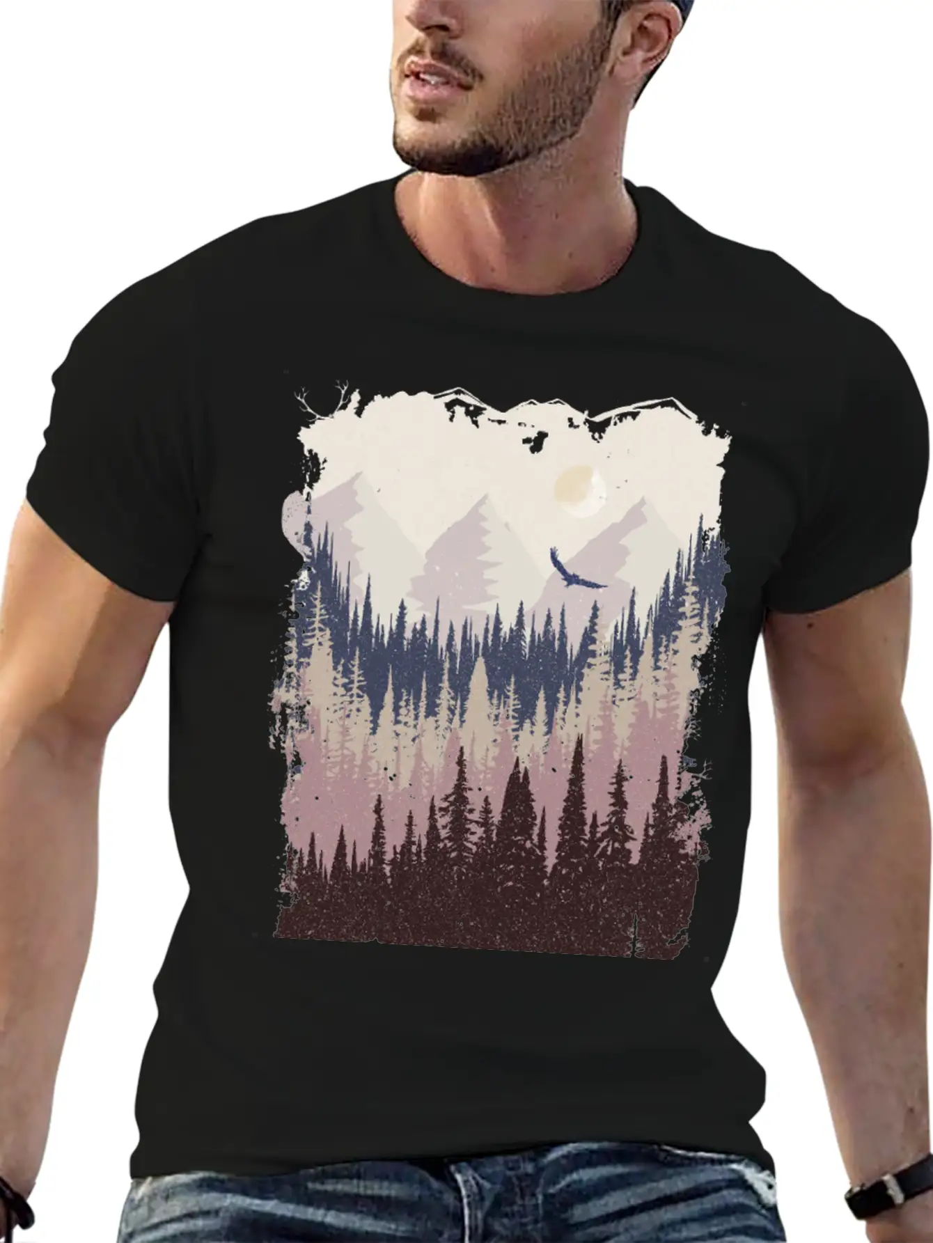 Mountains Breathable Graphic T-Shirt – Perfect For Casual Days