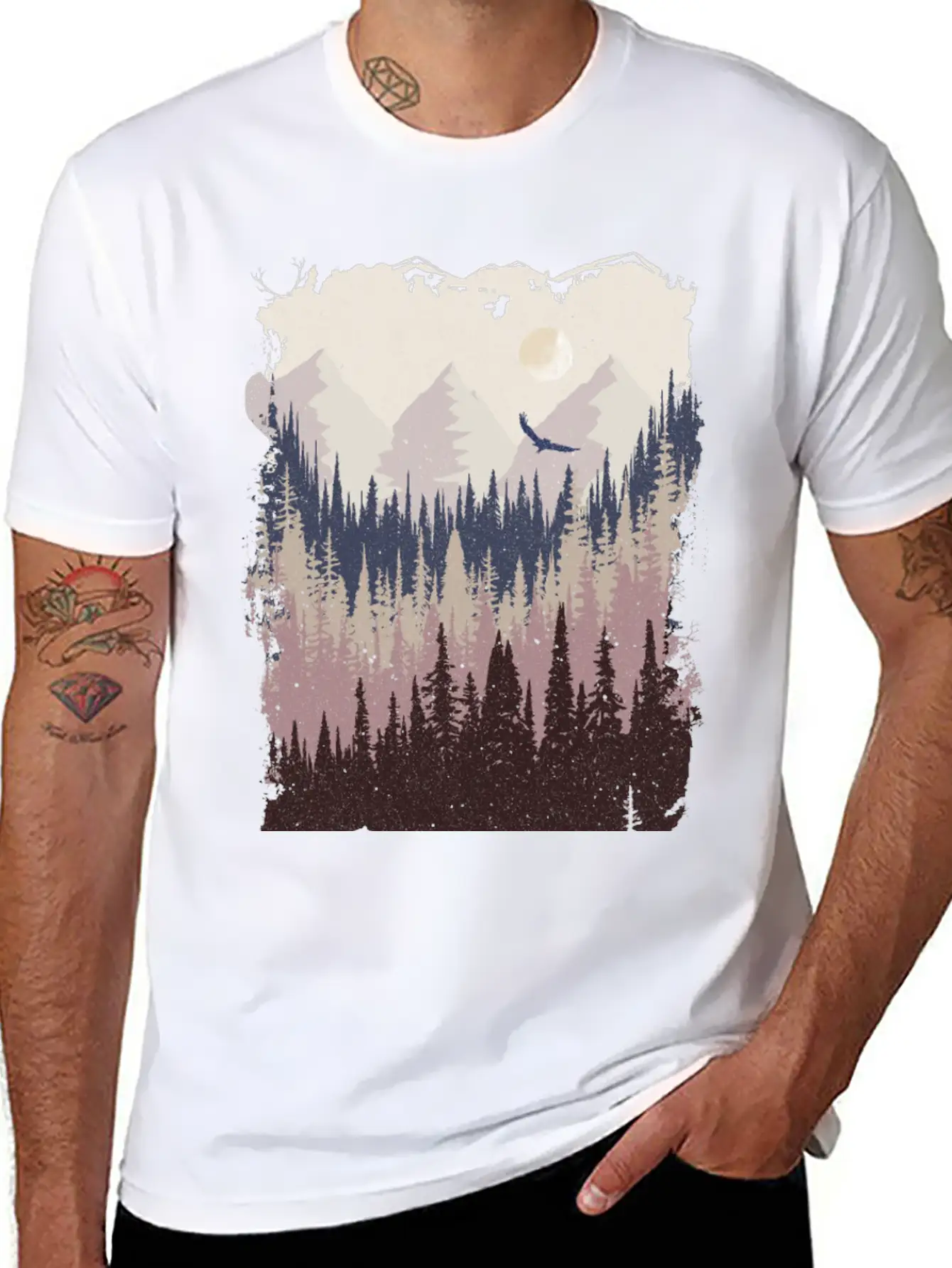 Mountains Breathable Graphic T-Shirt – Perfect For Casual Days