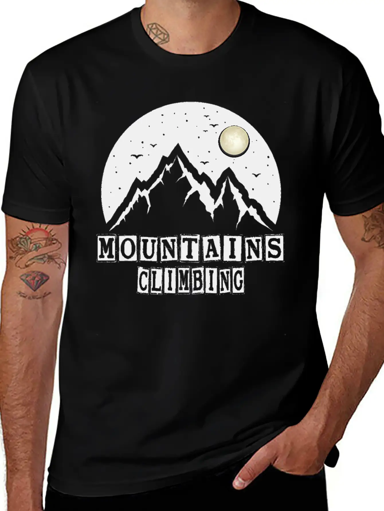 MOUNTAINS CLIMBING Essential Cotton Tee For Daily Outfits – Unisex Style