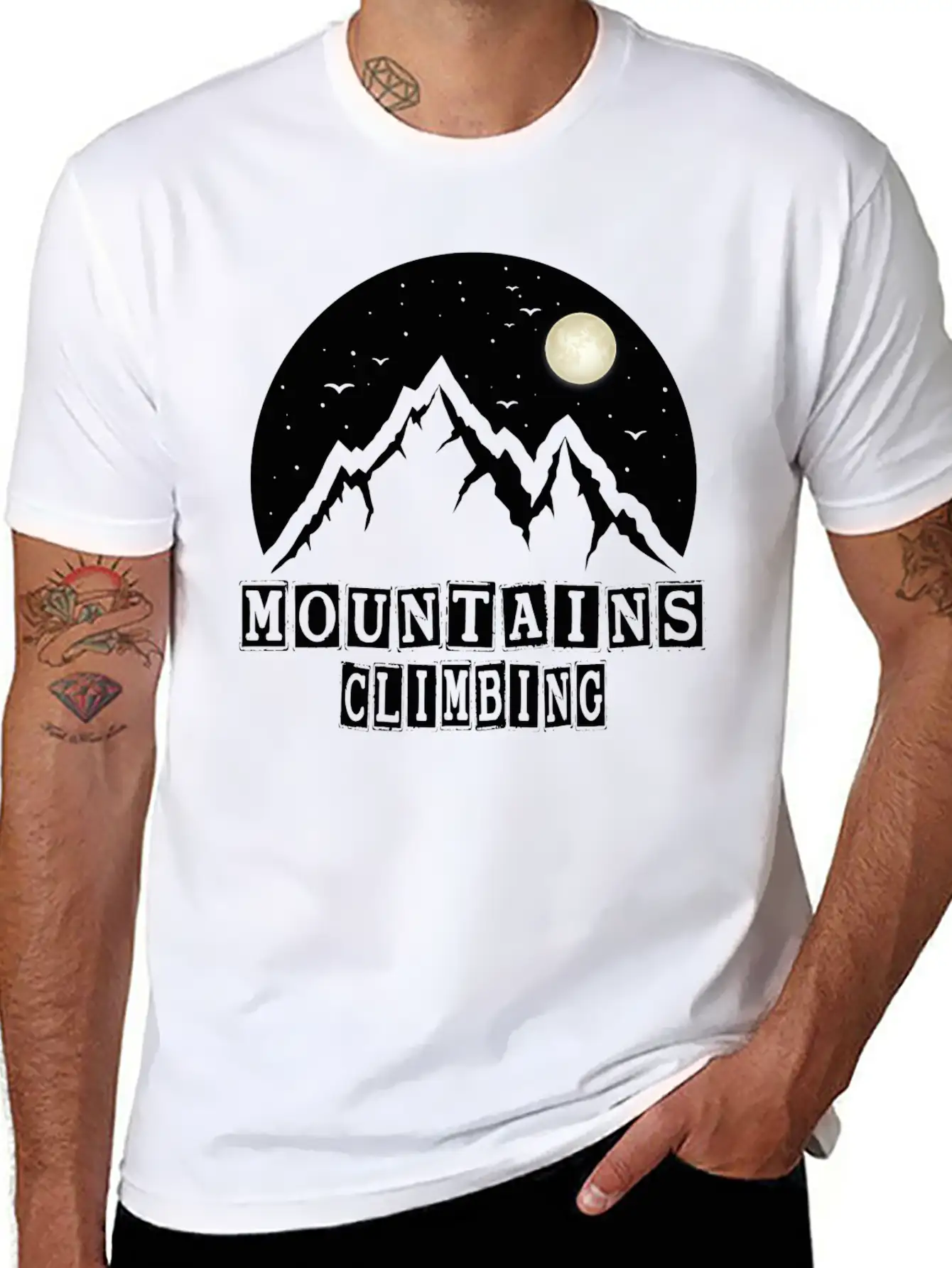 MOUNTAINS CLIMBING Essential Cotton Tee For Daily Outfits – Unisex Style
