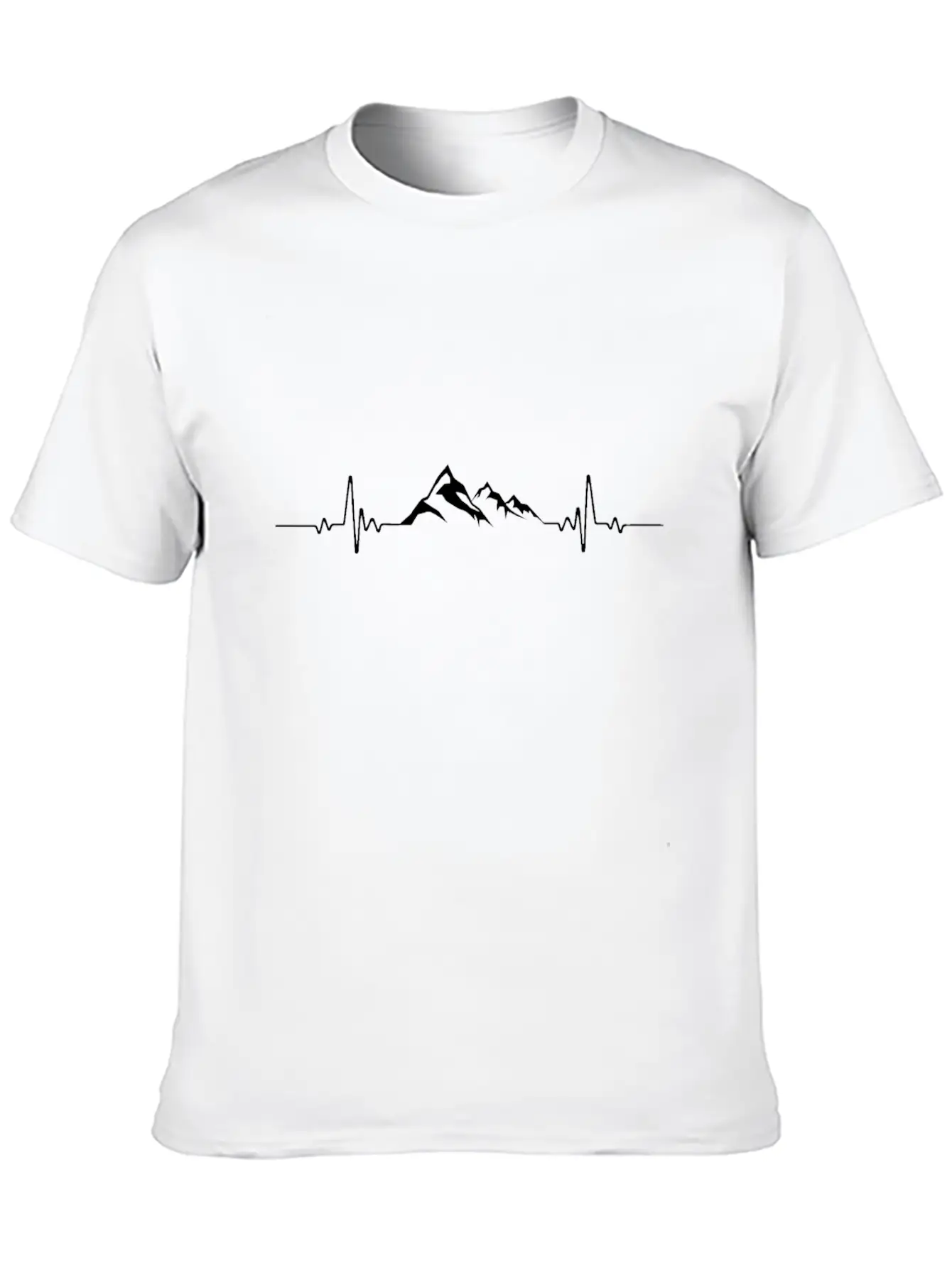 Mountains Heartbeat - Hikers & Mountaineering Classic Cotton Tee – Unisex Comfort For Any Season