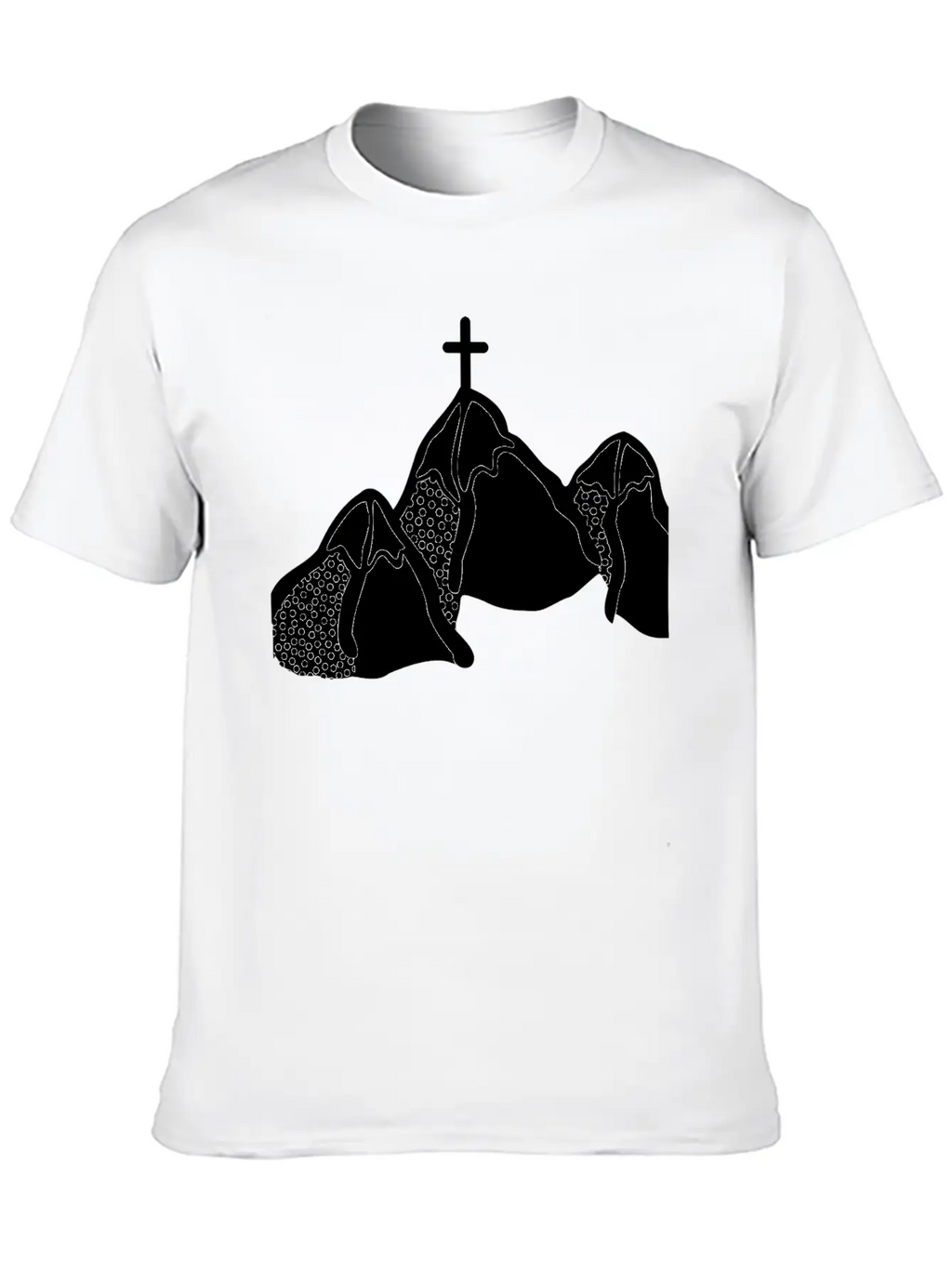 Mountains Lineart Unisex Casual T-Shirt – Clean Design For Daily Comfort