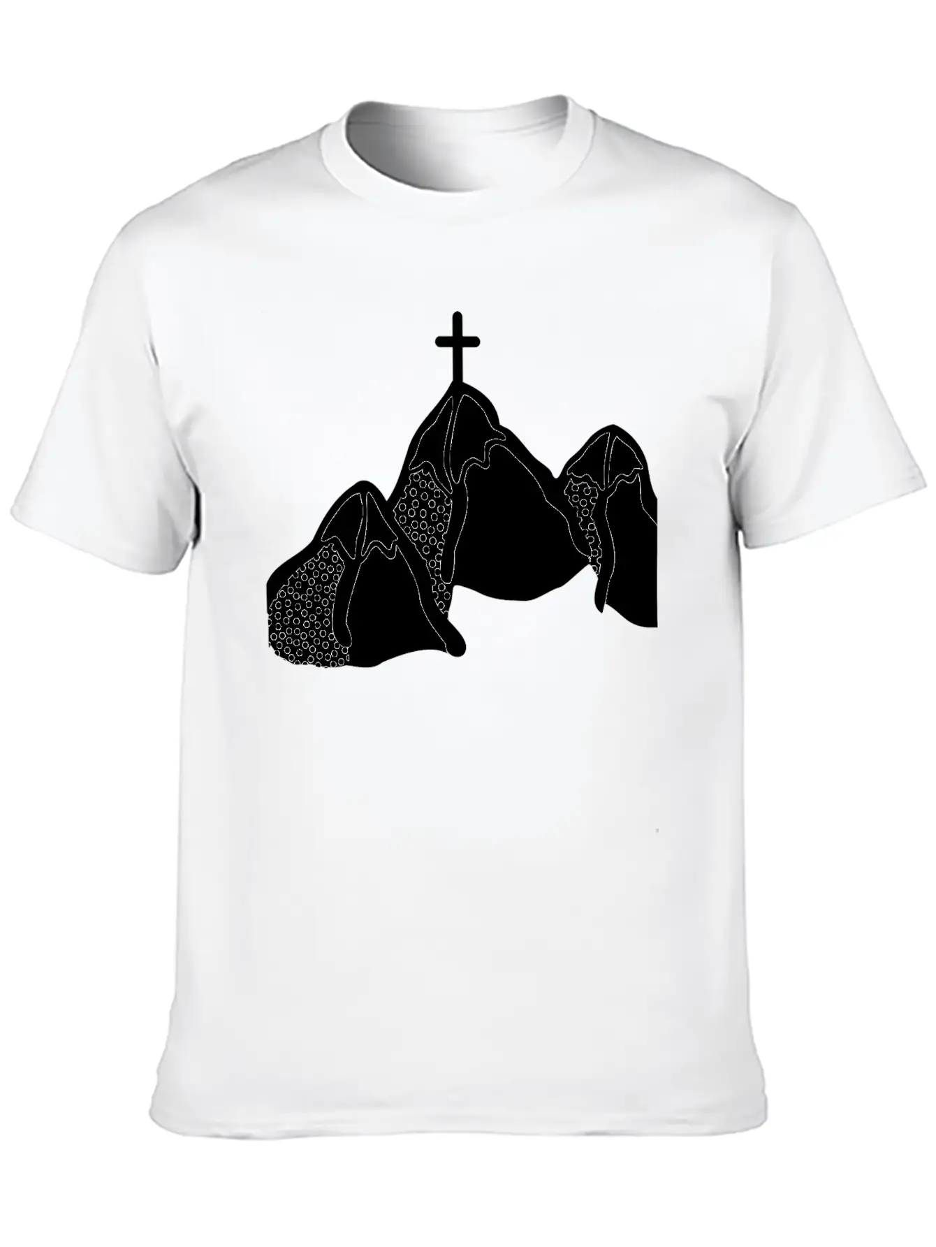 Mountains Lineart Unisex Casual T-Shirt – Clean Design For Daily Comfort