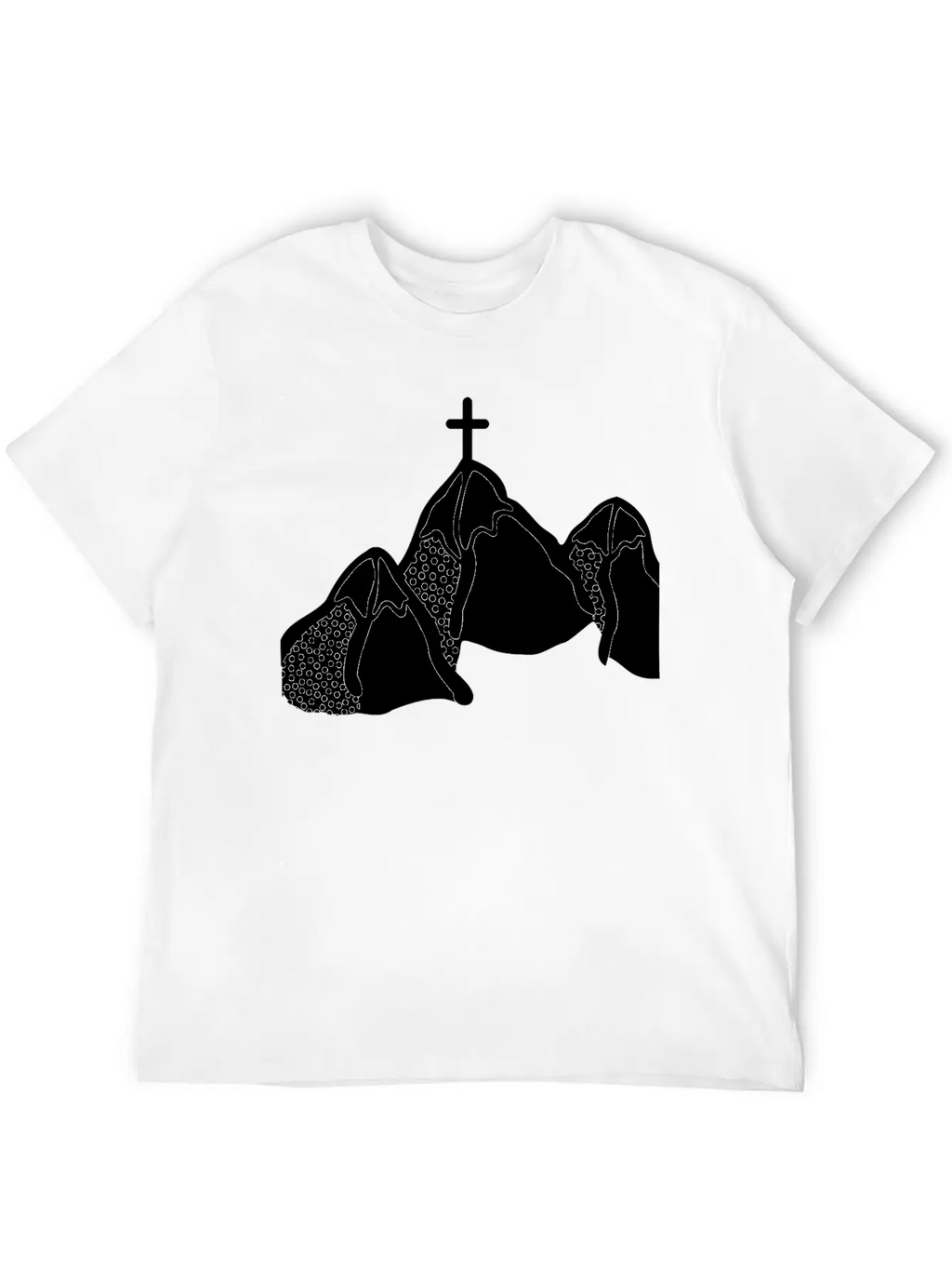 Mountains Lineart Unisex Casual T-Shirt – Clean Design For Daily Comfort