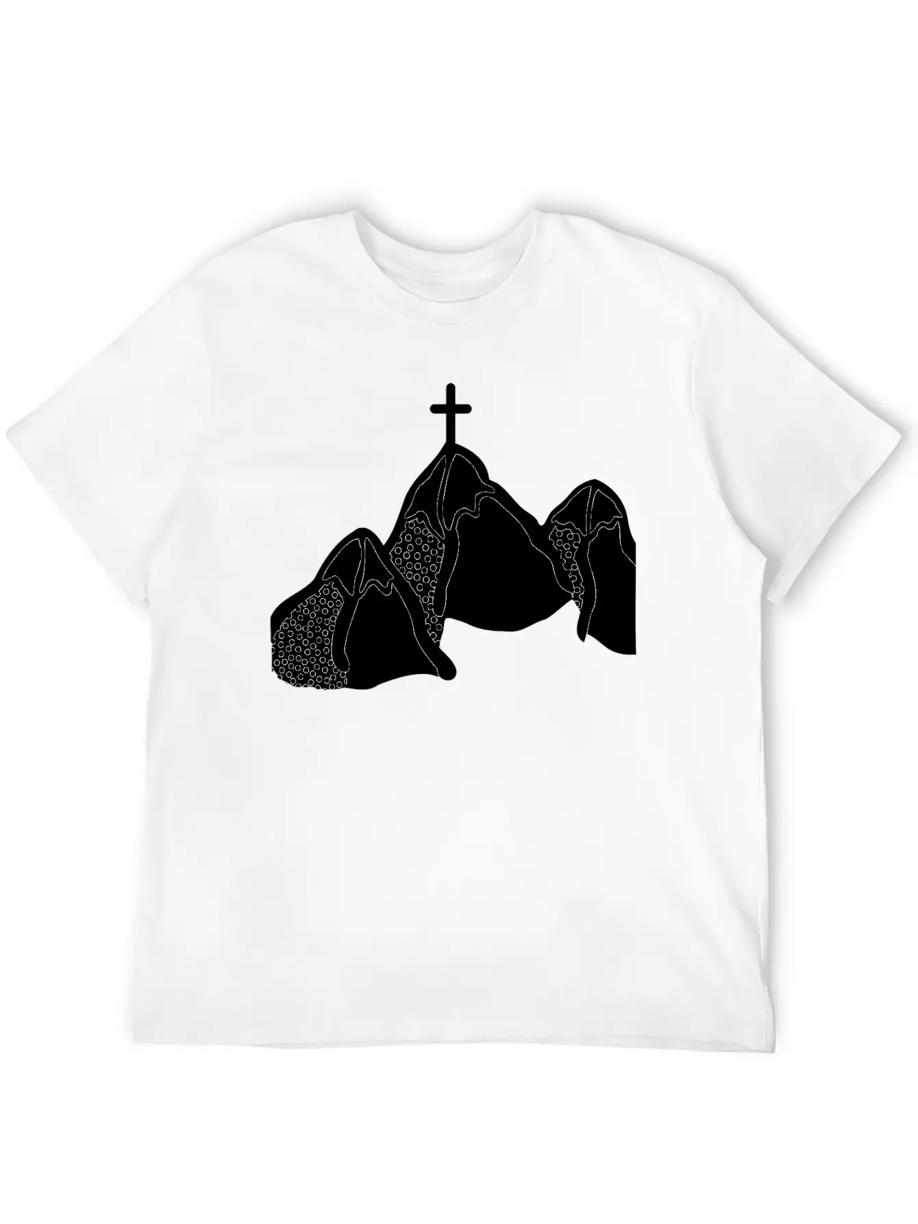 Mountains Lineart Unisex Casual T-Shirt – Clean Design For Daily Comfort