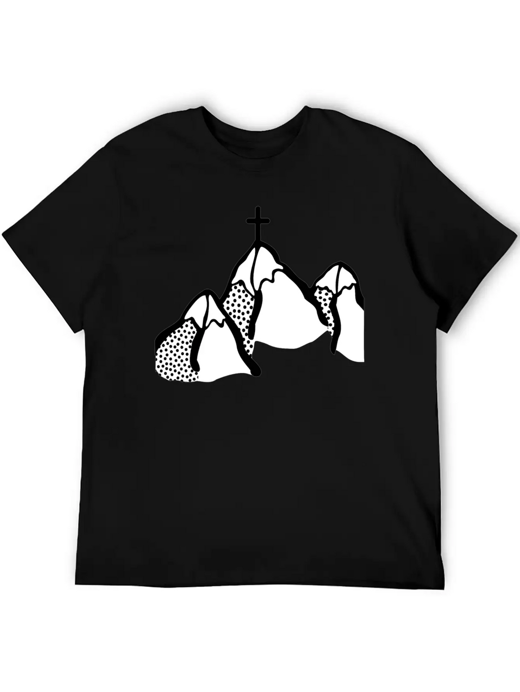 Mountains Lineart Unisex Casual T-Shirt – Clean Design For Daily Comfort