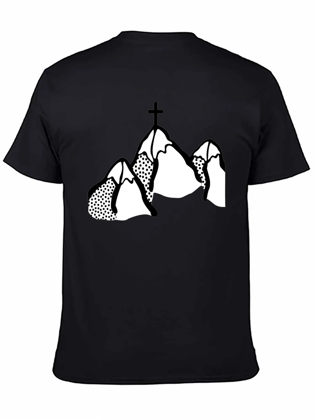 Mountains Lineart Unisex Casual T-Shirt – Clean Design For Daily Comfort