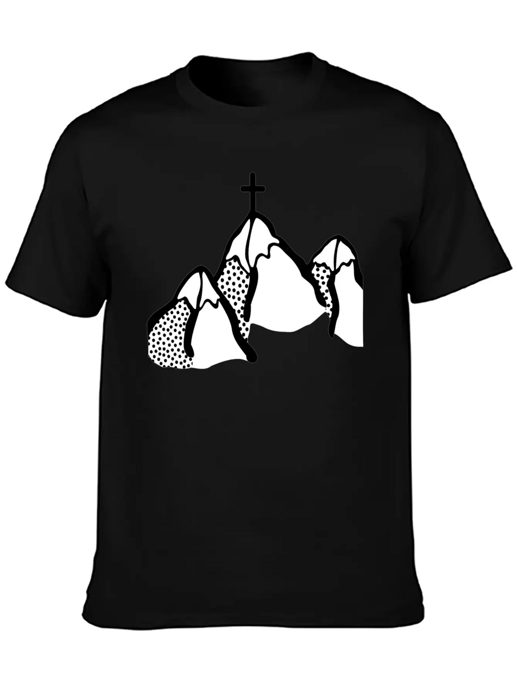 Mountains Lineart Unisex Casual T-Shirt – Clean Design For Daily Comfort