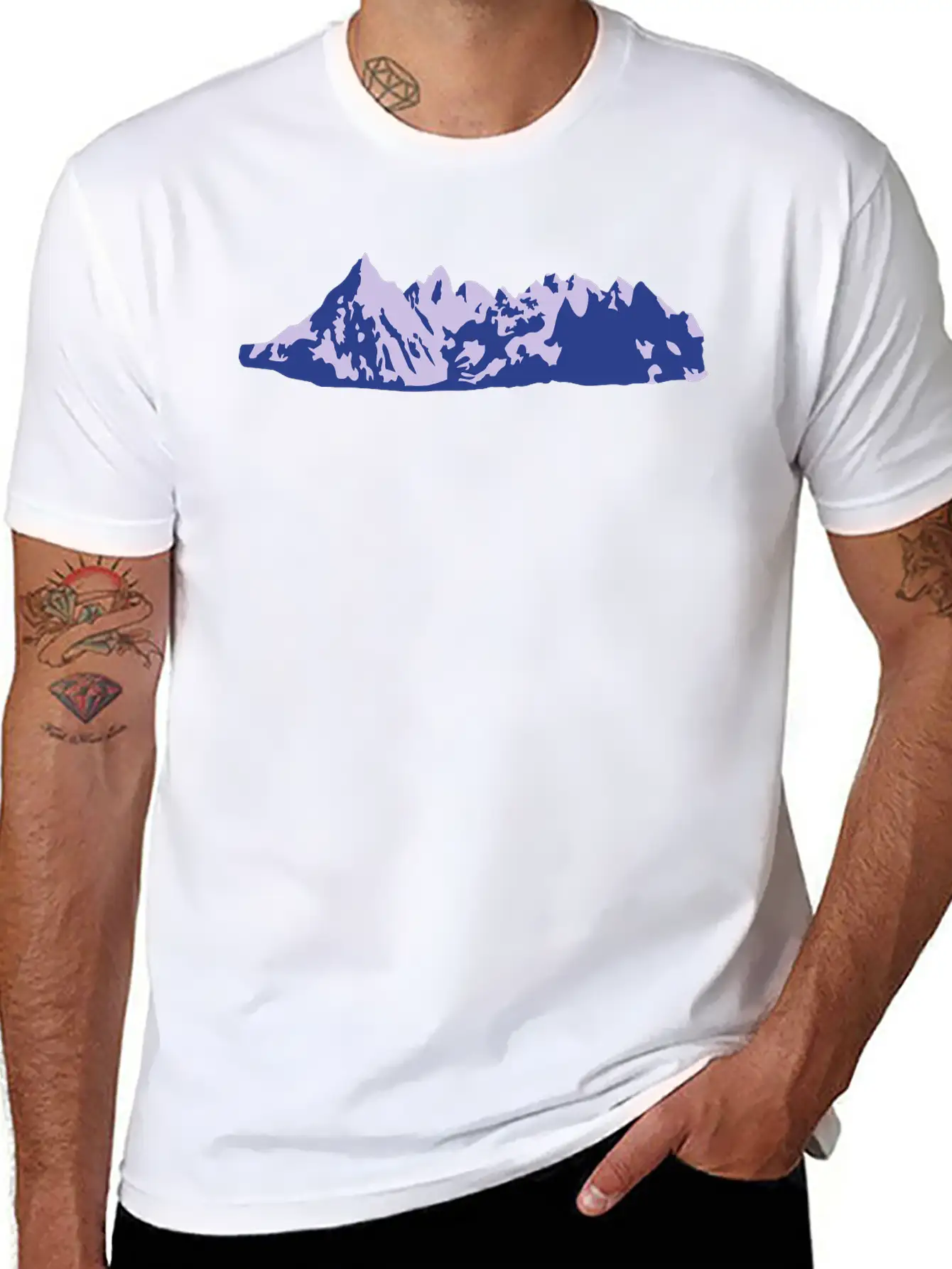 Mountains, Mountain Stylish Everyday T-Shirt – Unisex Basic Cotton Tee