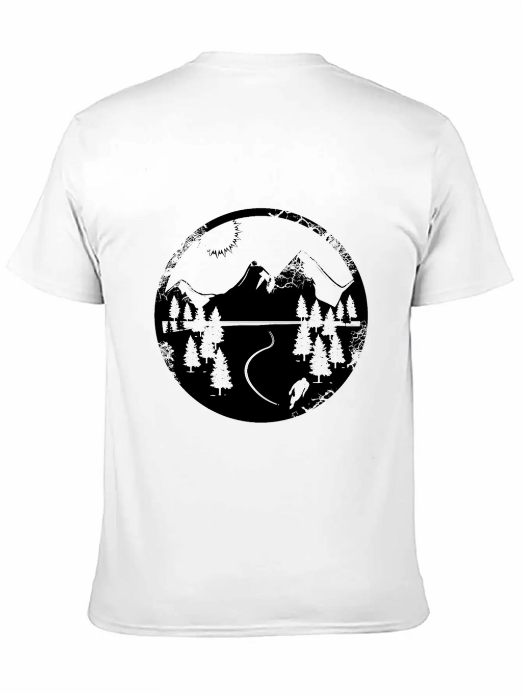 Mountains Shirt - Hiking - Snowy Mountain Breathable Soft Cotton T-Shirt – Timeless Casual Look