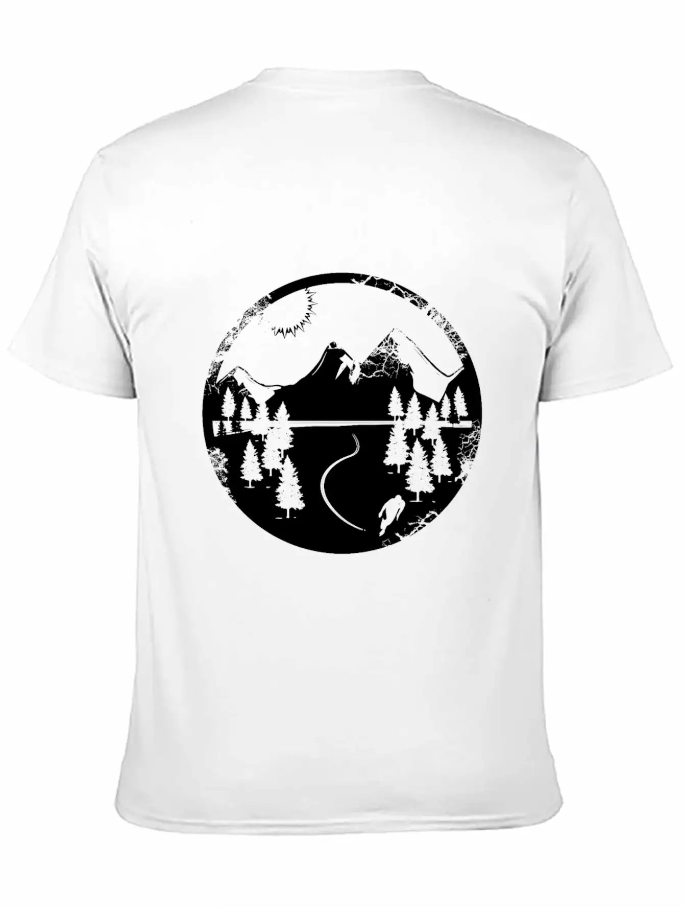 Mountains Shirt - Hiking - Snowy Mountain Breathable Soft Cotton T-Shirt – Timeless Casual Look