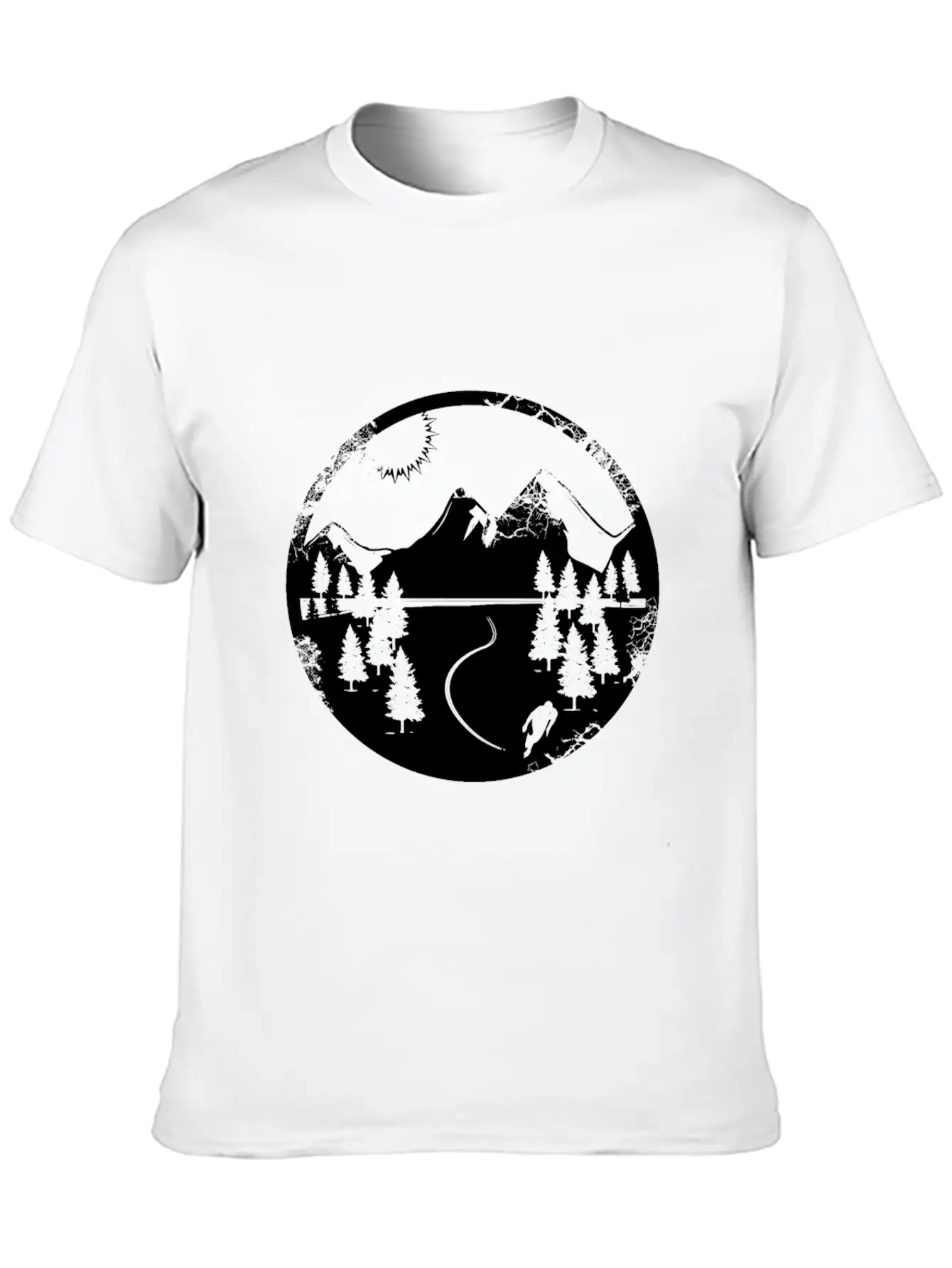 Mountains Shirt - Hiking - Snowy Mountain Breathable Soft Cotton T-Shirt – Timeless Casual Look