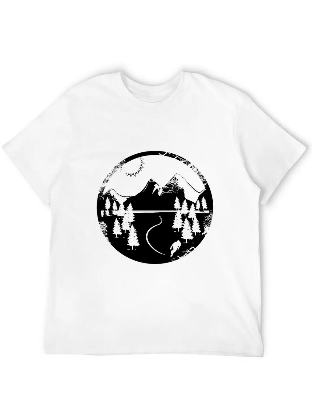Mountains Shirt - Hiking - Snowy Mountain Breathable Soft Cotton T-Shirt – Timeless Casual Look