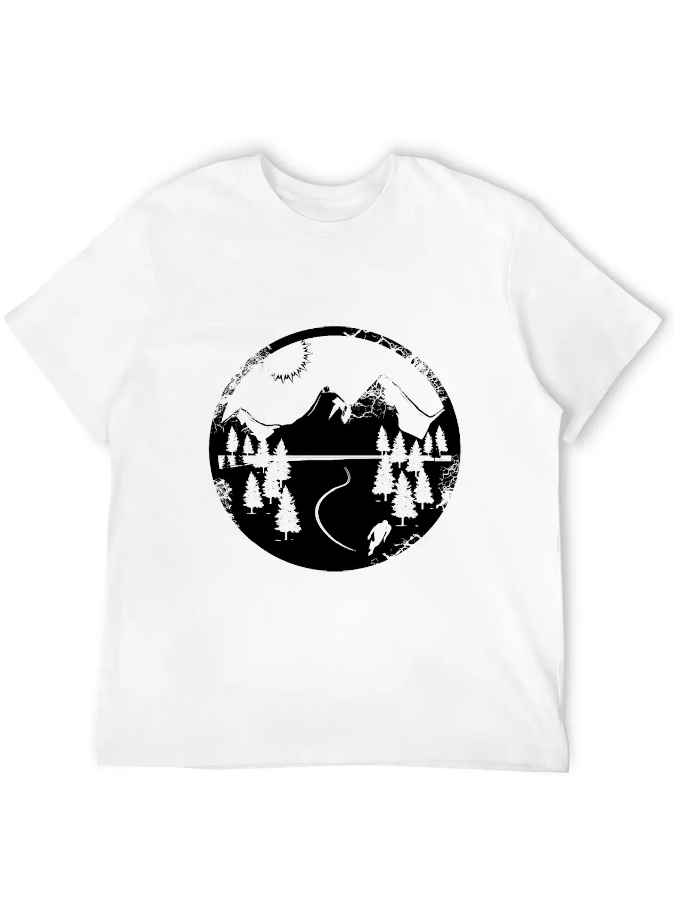 Mountains Shirt - Hiking - Snowy Mountain Breathable Soft Cotton T-Shirt – Timeless Casual Look