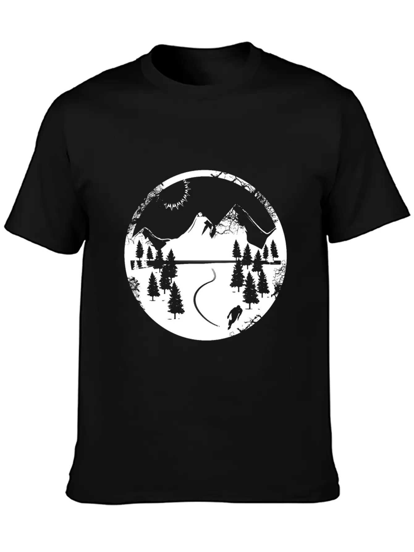 Mountains Shirt - Hiking - Snowy Mountain Breathable Soft Cotton T-Shirt – Timeless Casual Look