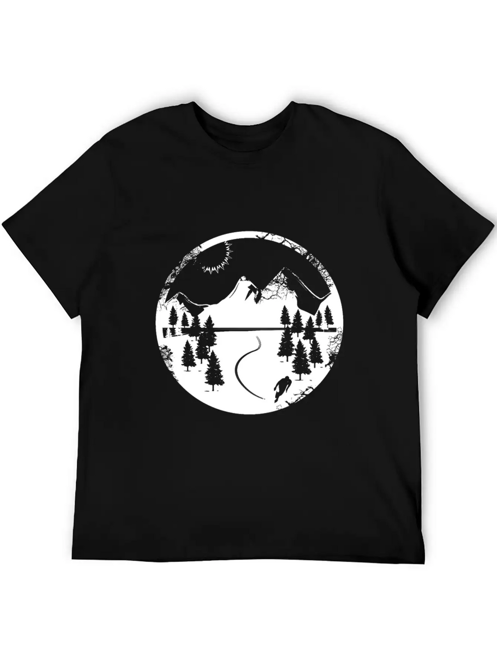 Mountains Shirt - Hiking - Snowy Mountain Breathable Soft Cotton T-Shirt – Timeless Casual Look