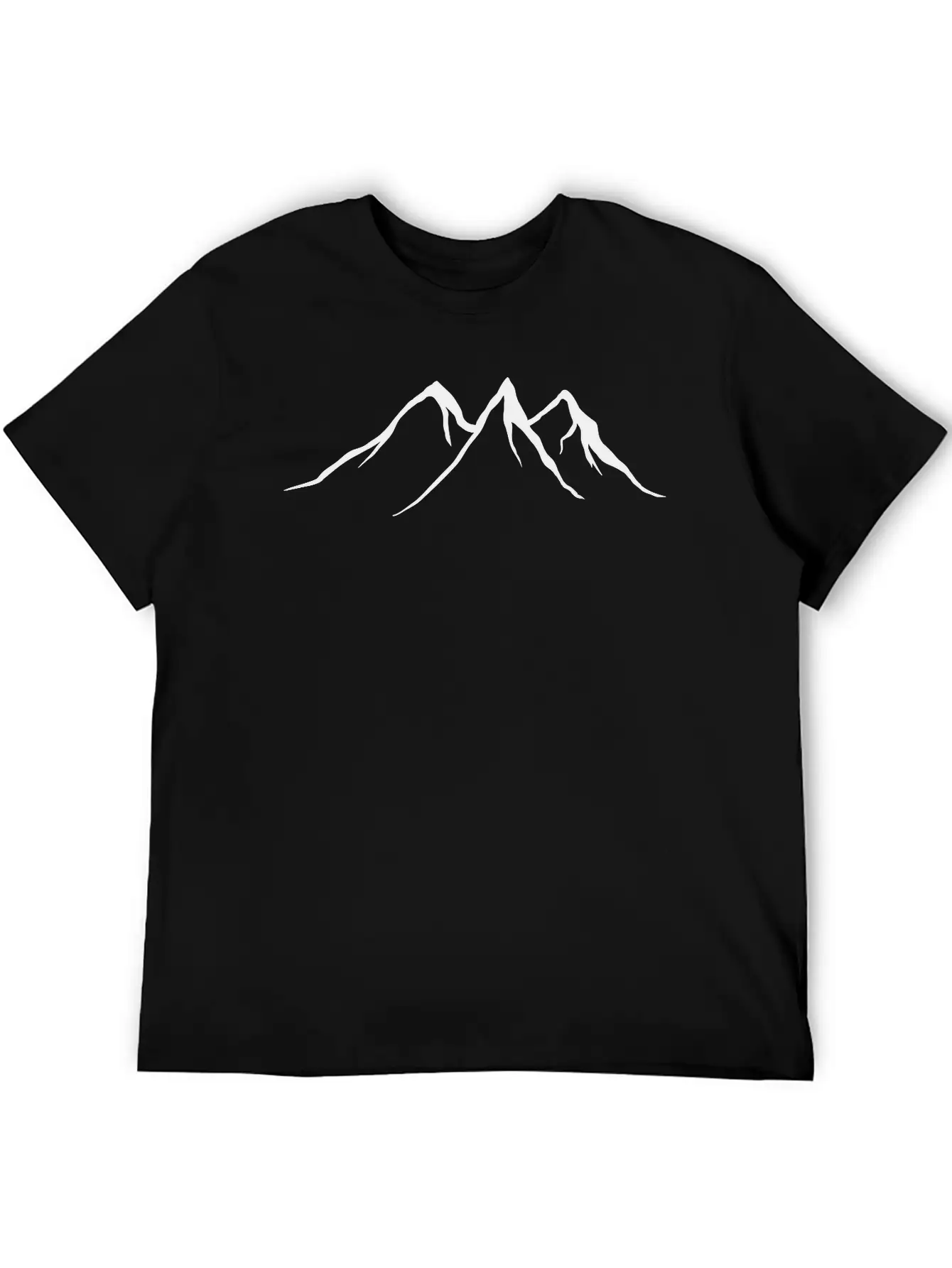 Mountains, Wildlife, Nature, Outdoor, Icons, Gold Unisex Casual T-Shirt – Clean Design For Daily Comfort
