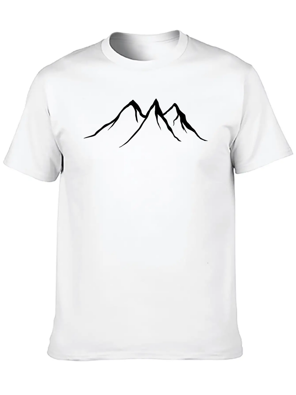Mountains, Wildlife, Nature, Outdoor, Icons, Gold Unisex Casual T-Shirt – Clean Design For Daily Comfort