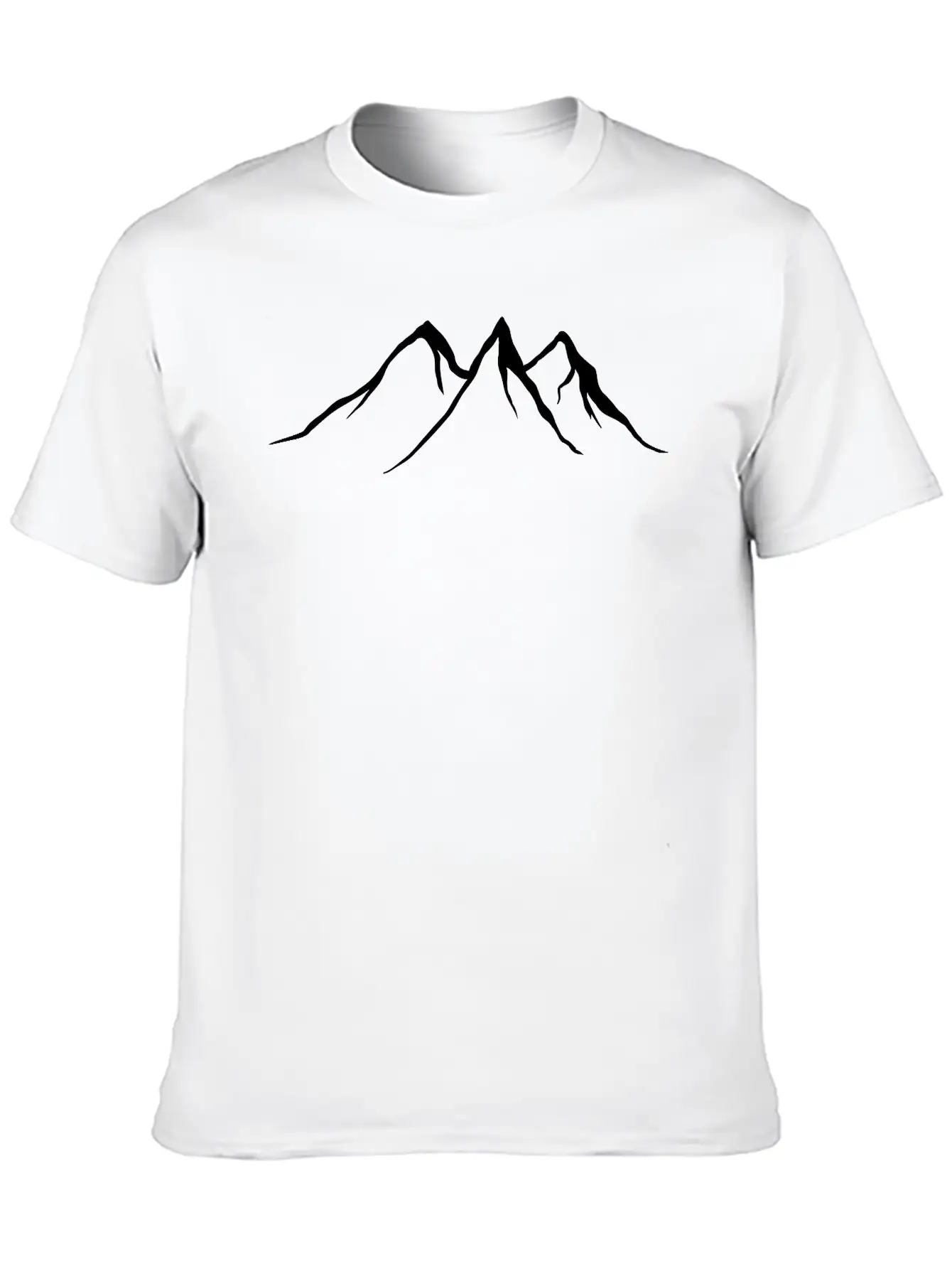 Mountains, Wildlife, Nature, Outdoor, Icons, Gold Unisex Casual T-Shirt – Clean Design For Daily Comfort