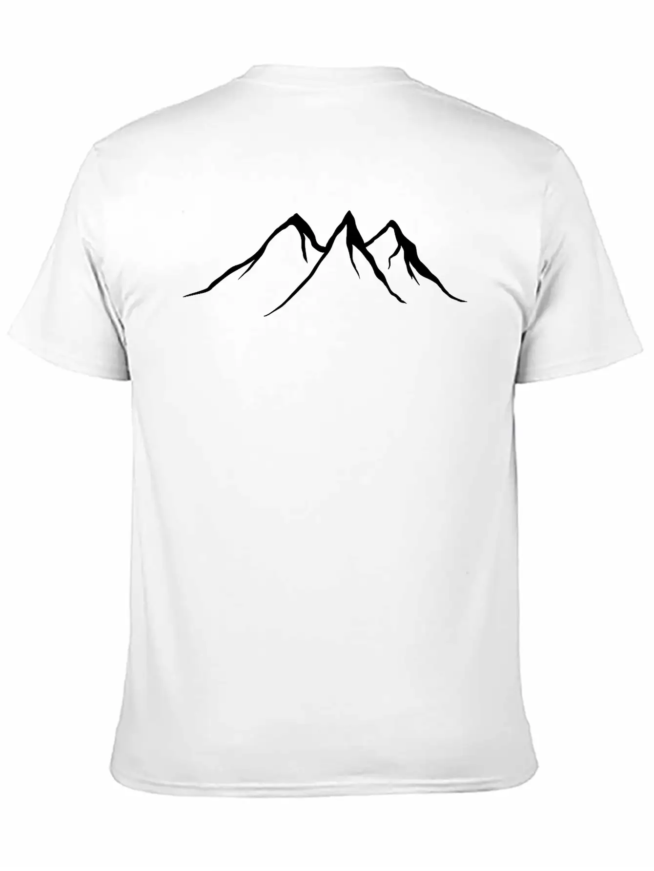 Mountains, Wildlife, Nature, Outdoor, Icons, Gold Unisex Casual T-Shirt – Clean Design For Daily Comfort