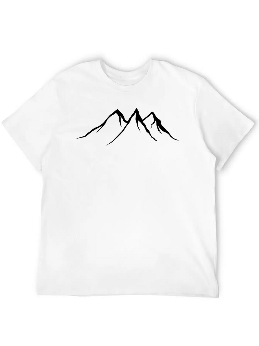 Mountains, Wildlife, Nature, Outdoor, Icons, Gold Unisex Casual T-Shirt – Clean Design For Daily Comfort