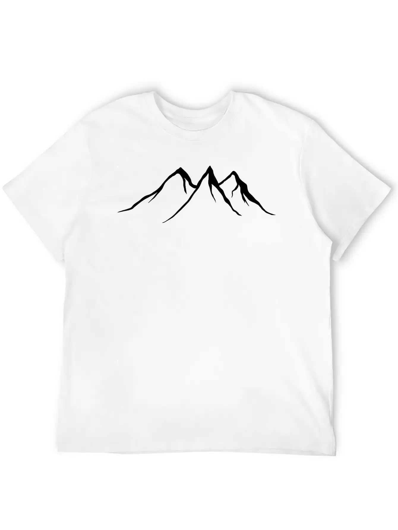 Mountains, Wildlife, Nature, Outdoor, Icons, Gold Unisex Casual T-Shirt – Clean Design For Daily Comfort