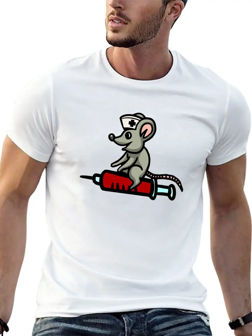 Mouse Fantasy Nurse Syringe Medicine Hospital Classic Cotton Tee – Unisex Comfort For Any Season