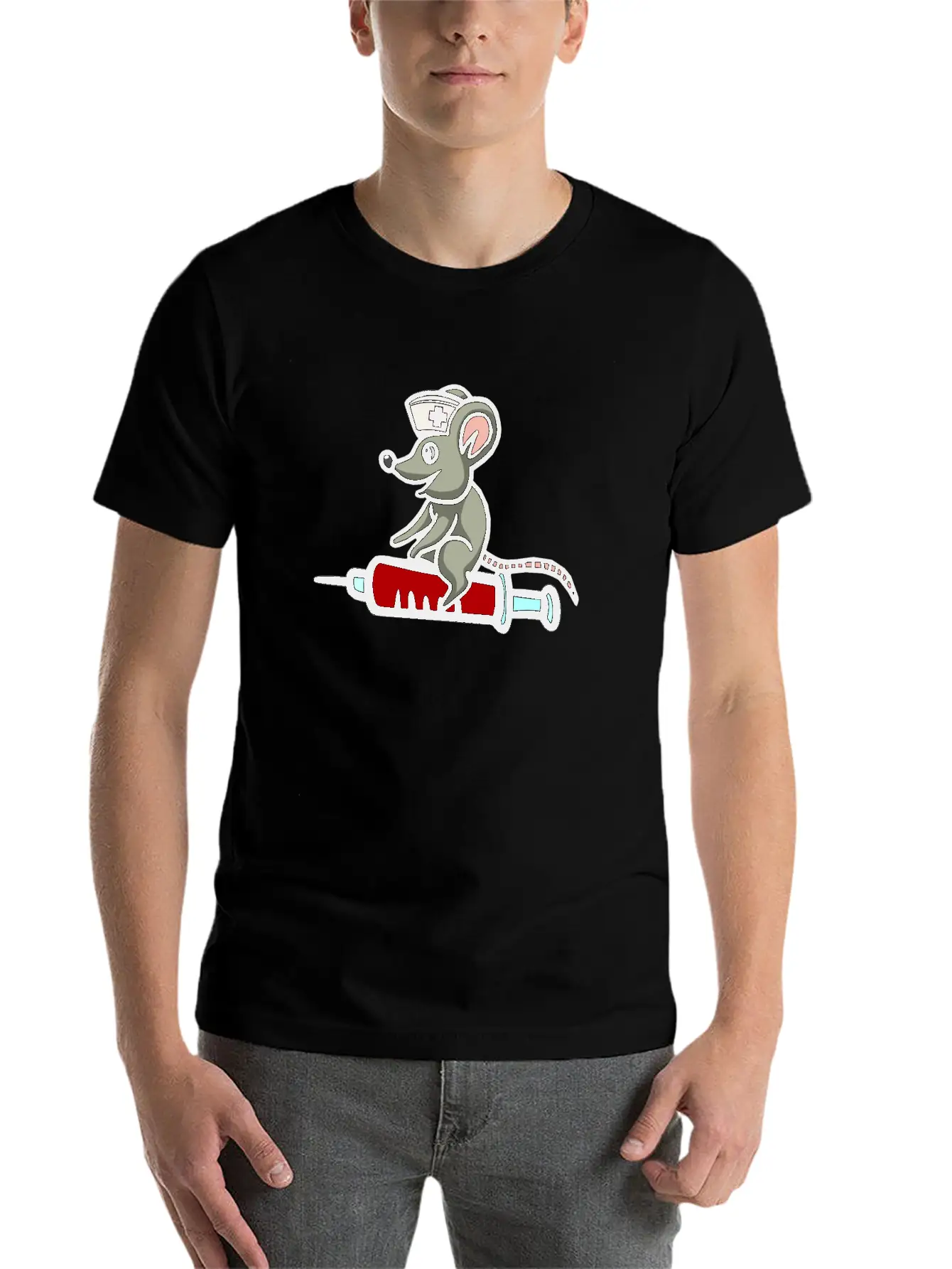 Mouse Fantasy Nurse Syringe Medicine Hospital Classic Cotton Tee – Unisex Comfort For Any Season