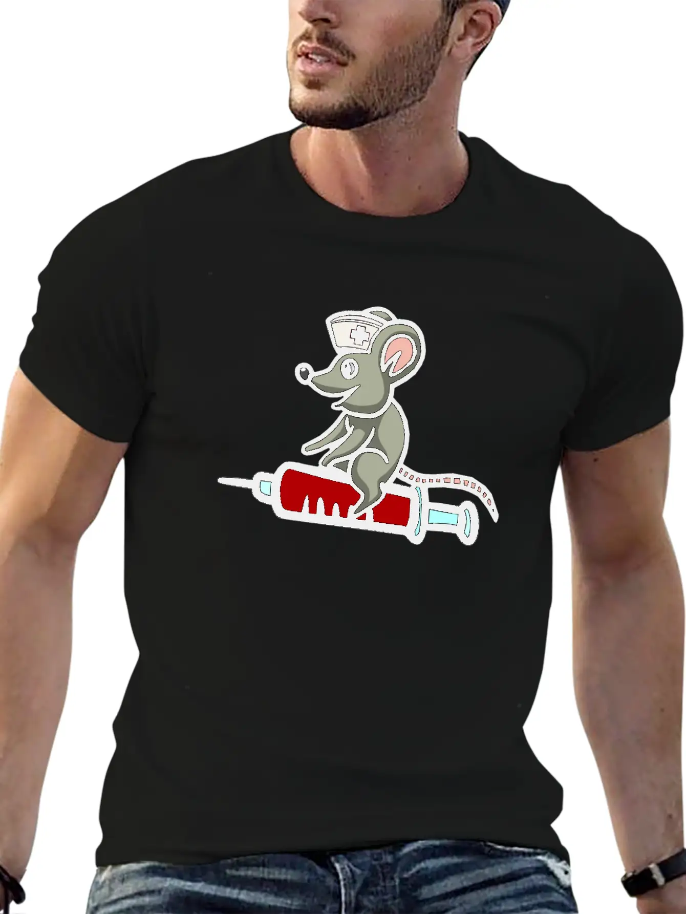 Mouse Fantasy Nurse Syringe Medicine Hospital Classic Cotton Tee – Unisex Comfort For Any Season