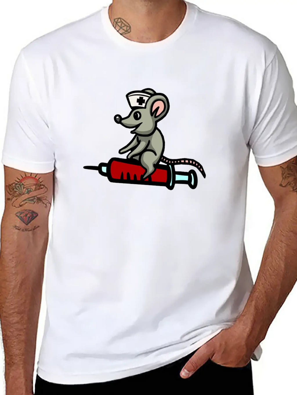 Mouse Fantasy Nurse Syringe Medicine Hospital Classic Cotton Tee – Unisex Comfort For Any Season