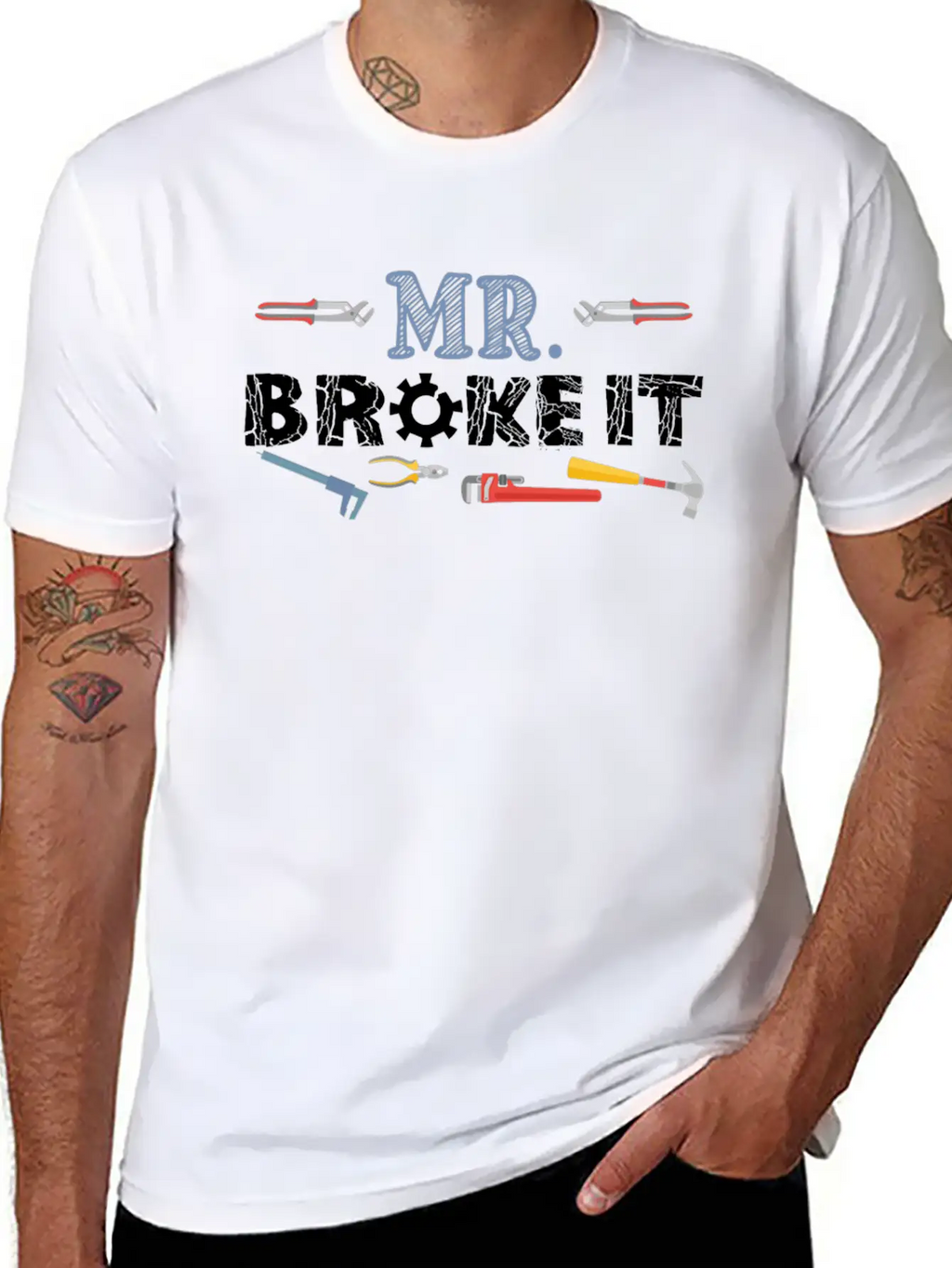 Mr Broke It Kid Mechanic Breathable Soft Cotton T-Shirt – Timeless Casual Look