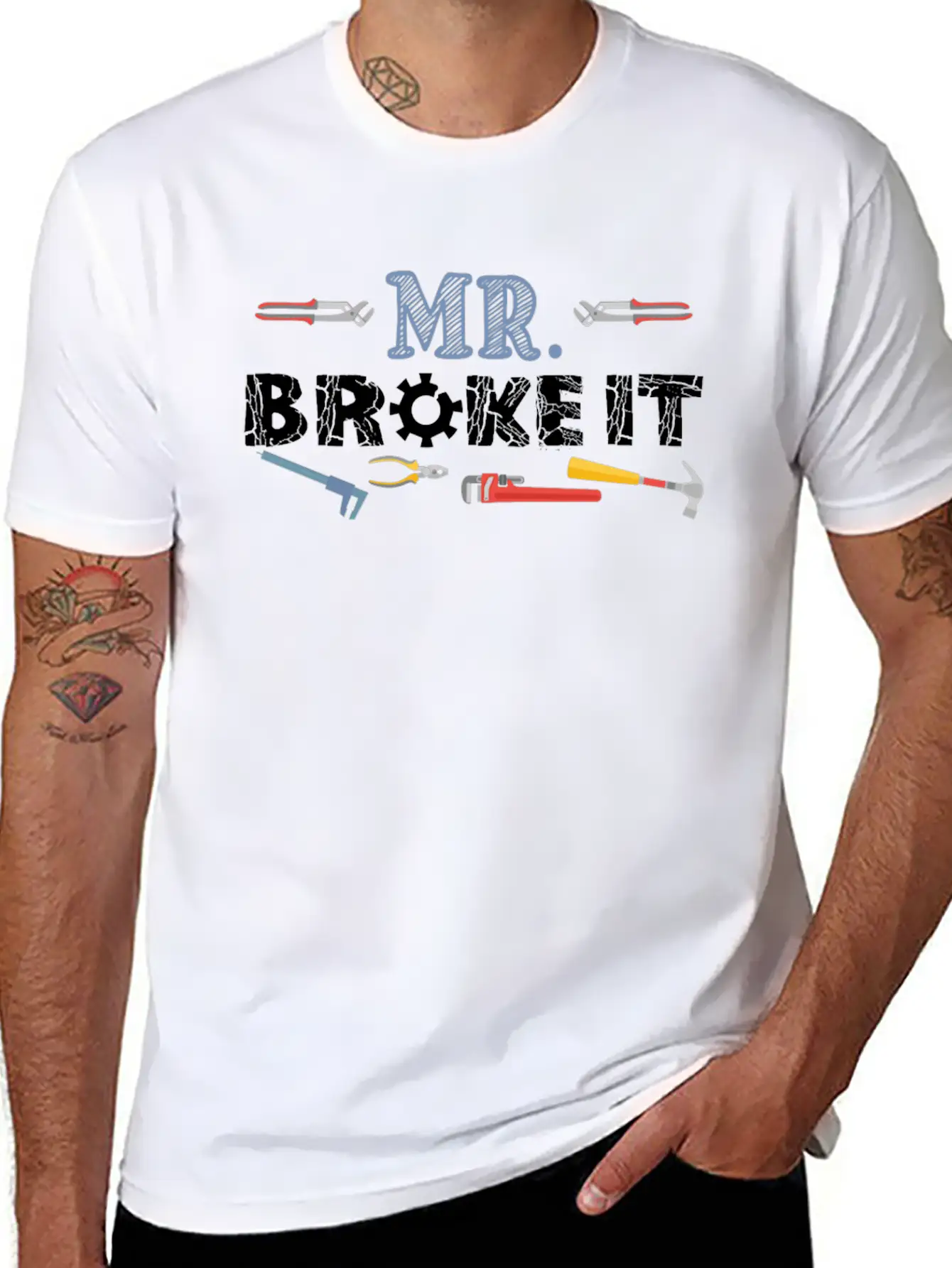 Mr Broke It Kid Mechanic Breathable Soft Cotton T-Shirt – Timeless Casual Look