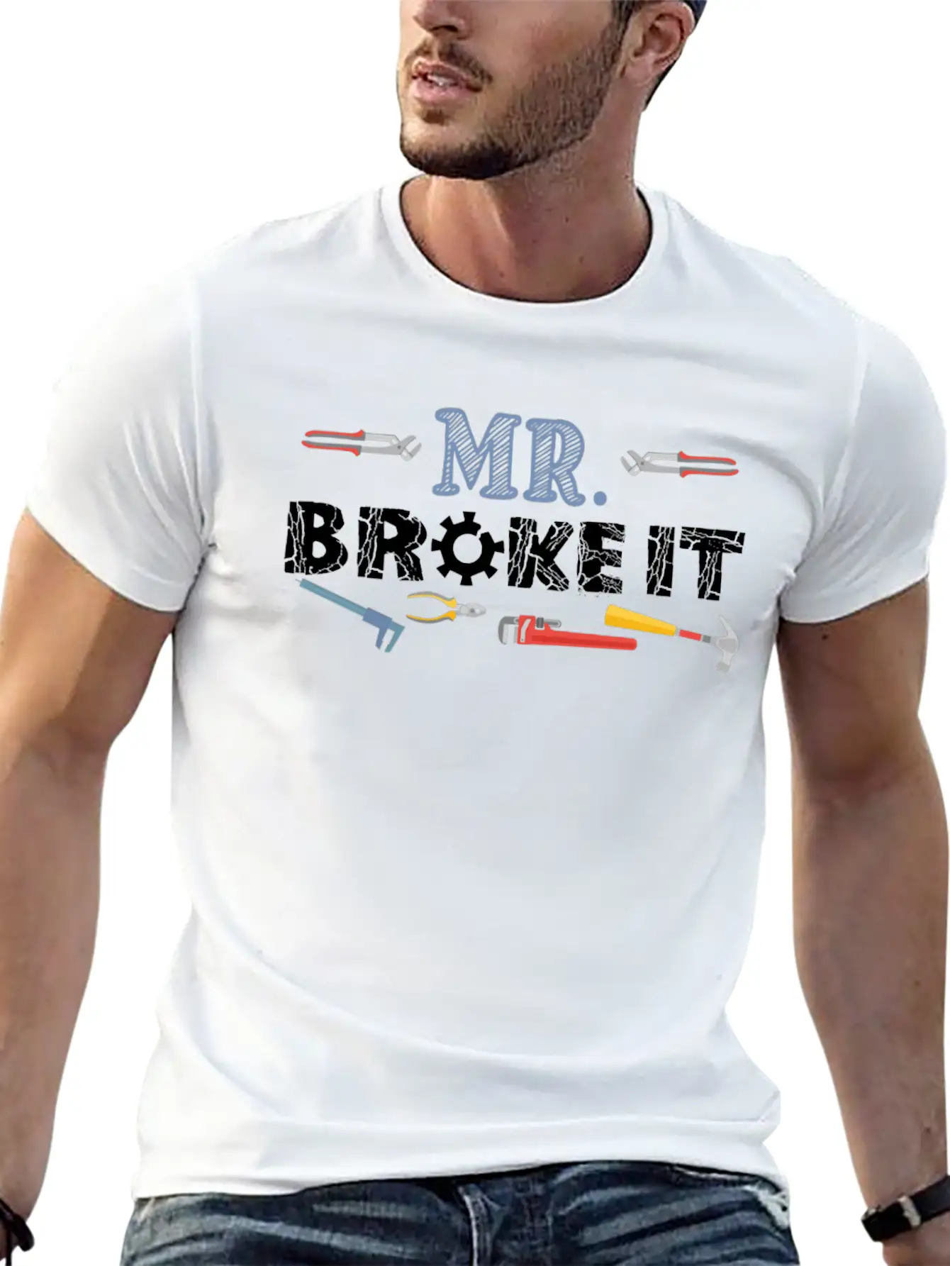Mr Broke It Kid Mechanic Breathable Soft Cotton T-Shirt – Timeless Casual Look