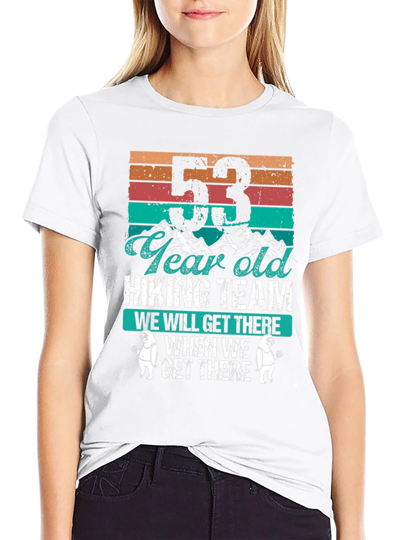 53 Year Old Hiking Team Graphic T-Shirt