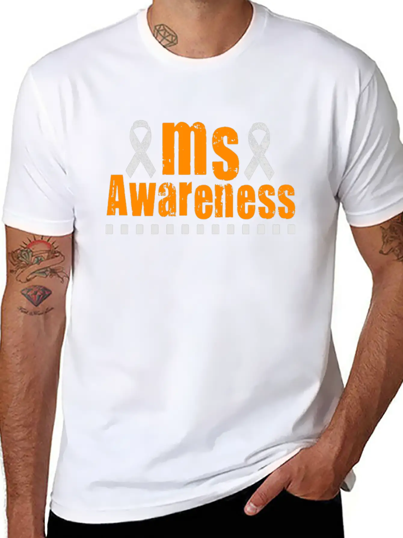 MS Awareness Breathable Graphic T-Shirt – Perfect For Casual Days