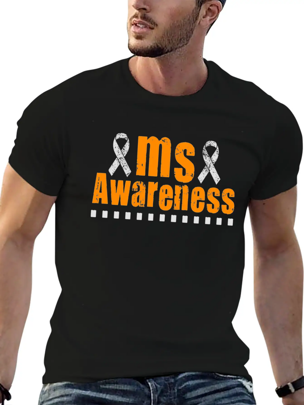 MS Awareness Breathable Graphic T-Shirt – Perfect For Casual Days