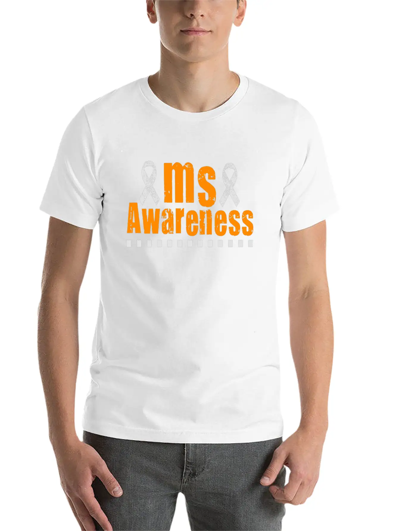 MS Awareness Breathable Graphic T-Shirt – Perfect For Casual Days