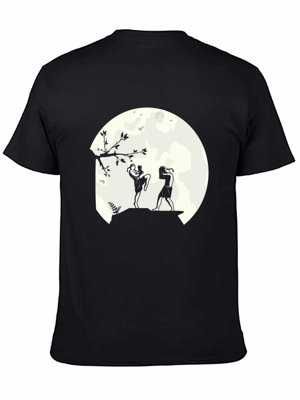 Muay Thai Thaiboxing Fighter Fight Moon For Men Basic Graphic T-Shirt – Daily Comfort In Soft Cotton