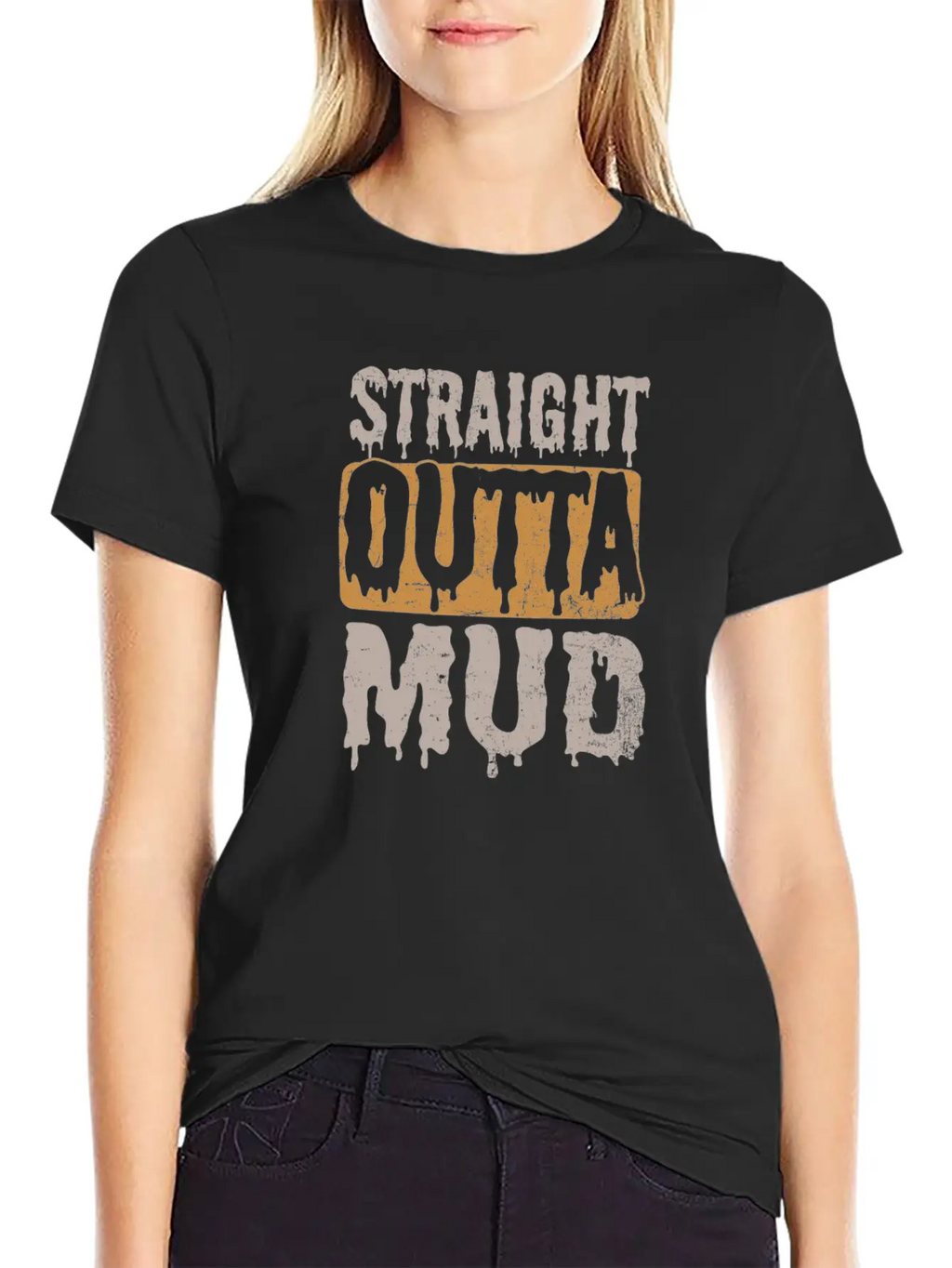Mud Run Straight Outta Mud Gift Timeless Short Sleeve Tee – Comfy And Minimalist Design