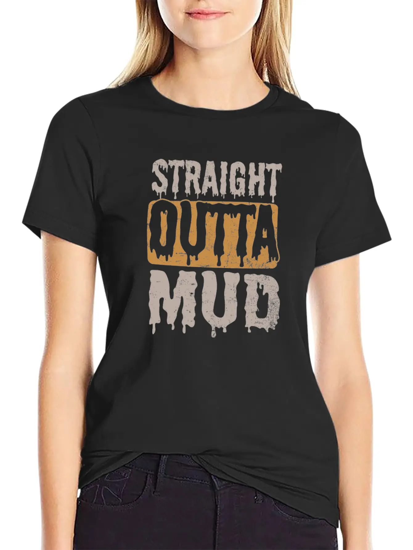 Mud Run Straight Outta Mud Gift Timeless Short Sleeve Tee – Comfy And Minimalist Design