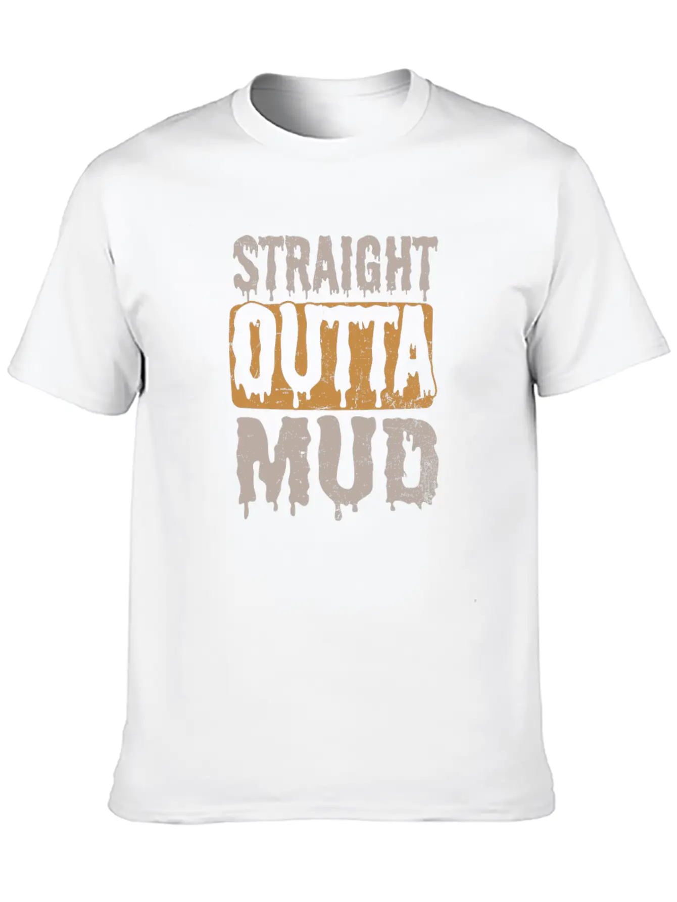 Mud Run Straight Outta Mud Gift Timeless Short Sleeve Tee – Comfy And Minimalist Design