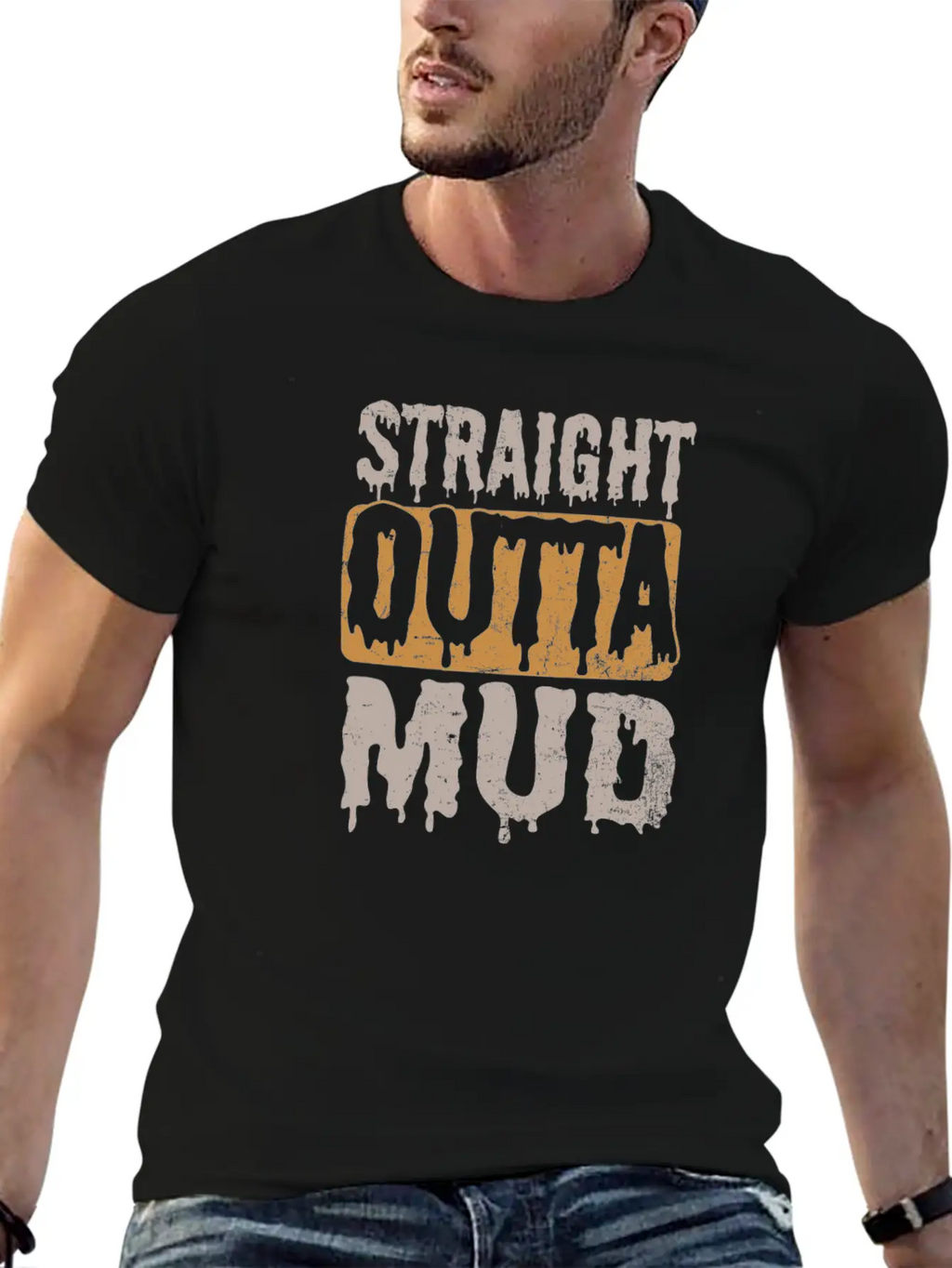 Mud Run Straight Outta Mud Gift Timeless Short Sleeve Tee – Comfy And Minimalist Design