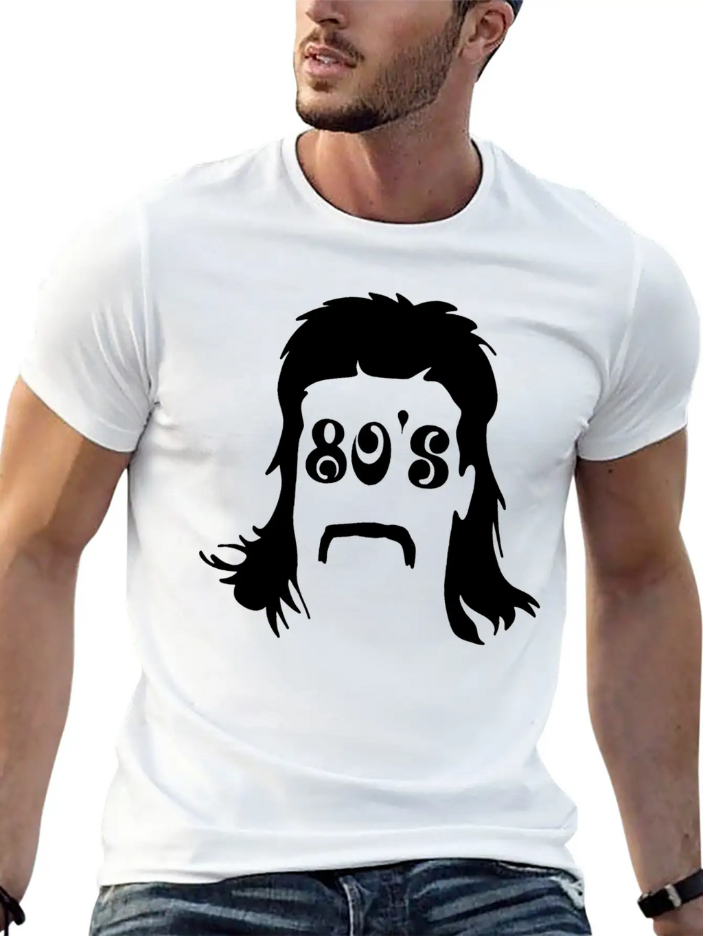 Mullet & 80's Writing Classic Cotton Tee – Unisex Comfort For Any Season