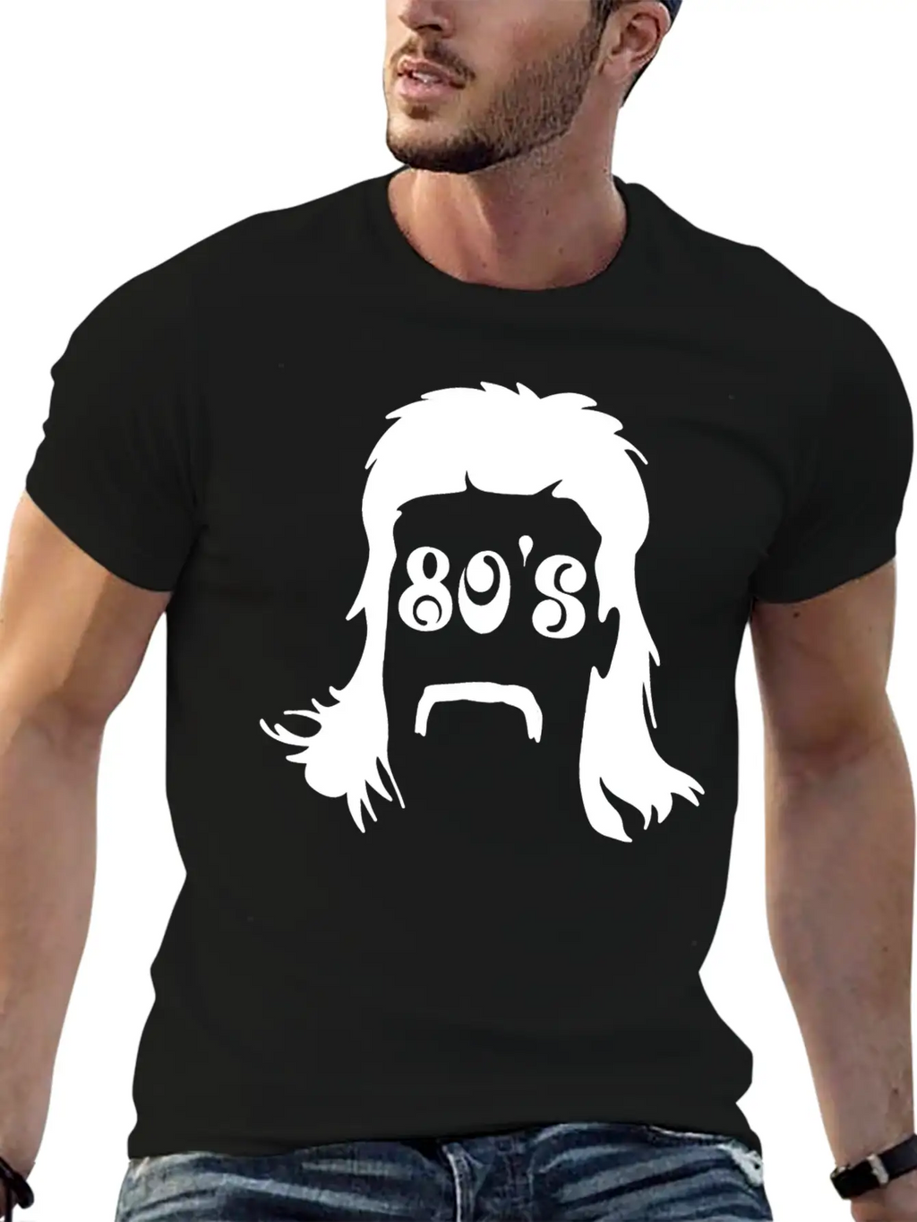 Mullet & 80's Writing Classic Cotton Tee – Unisex Comfort For Any Season