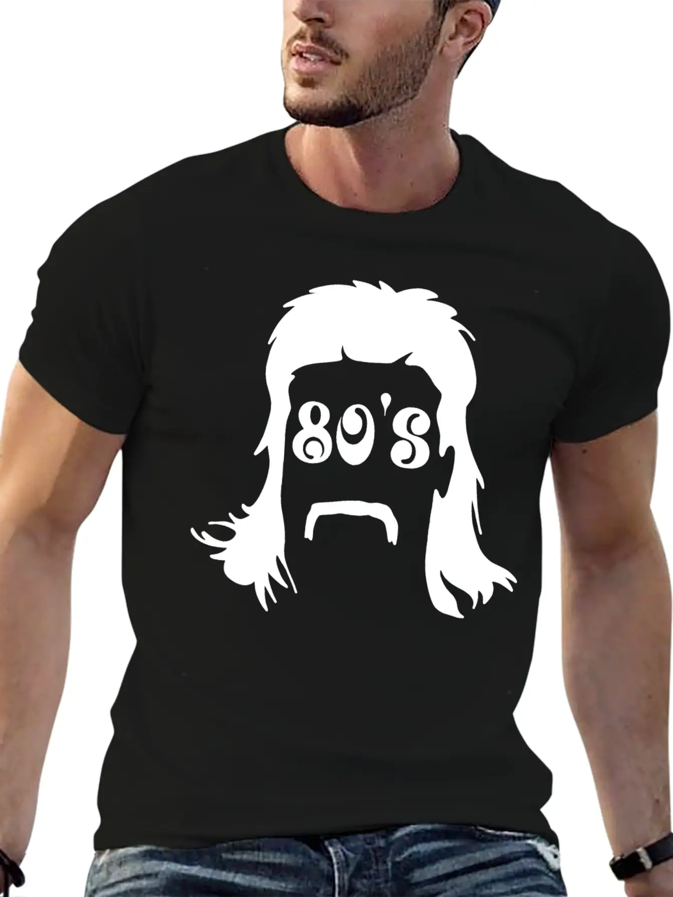 Mullet & 80's Writing Classic Cotton Tee – Unisex Comfort For Any Season