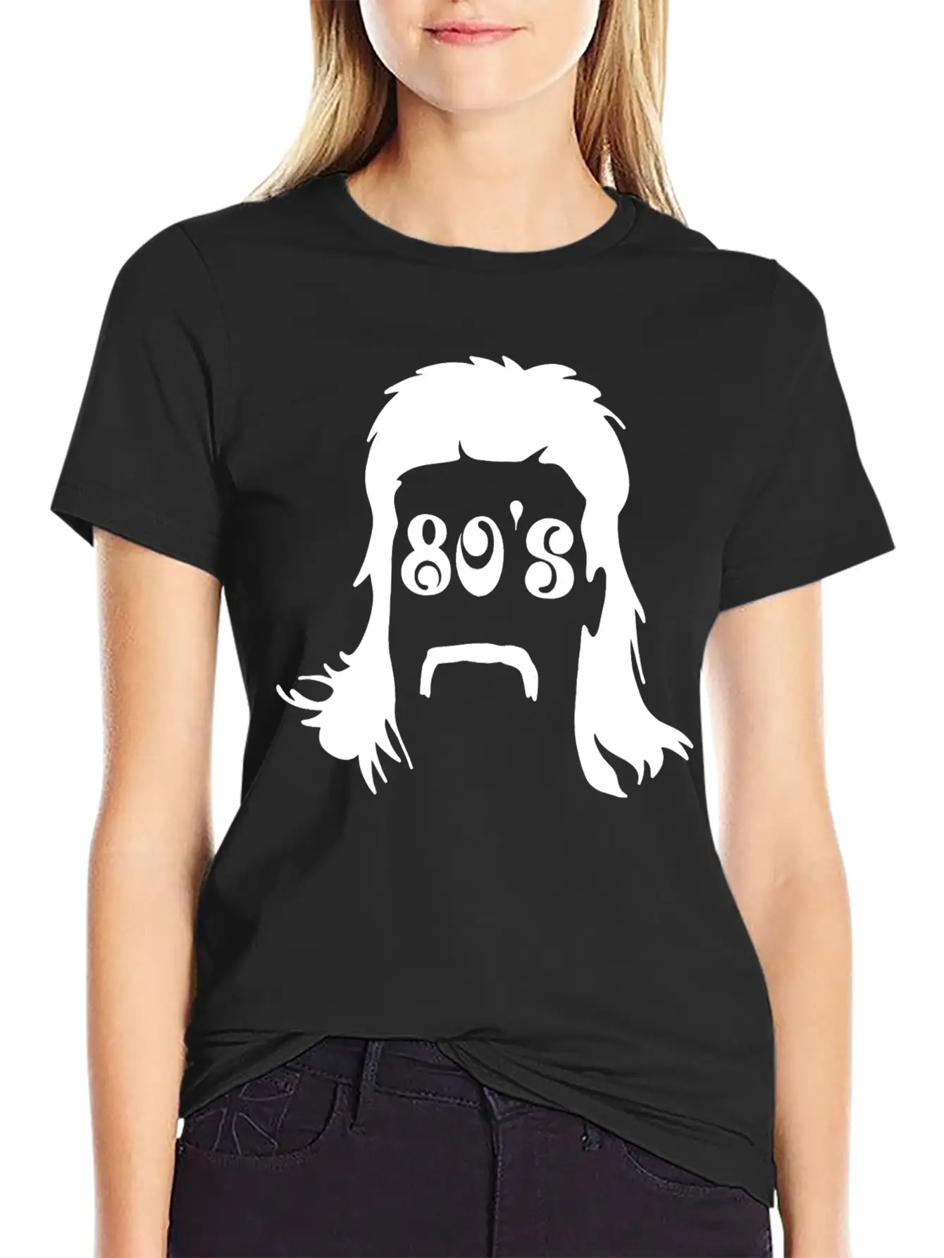 Mullet & 80's Writing Classic Cotton Tee – Unisex Comfort For Any Season