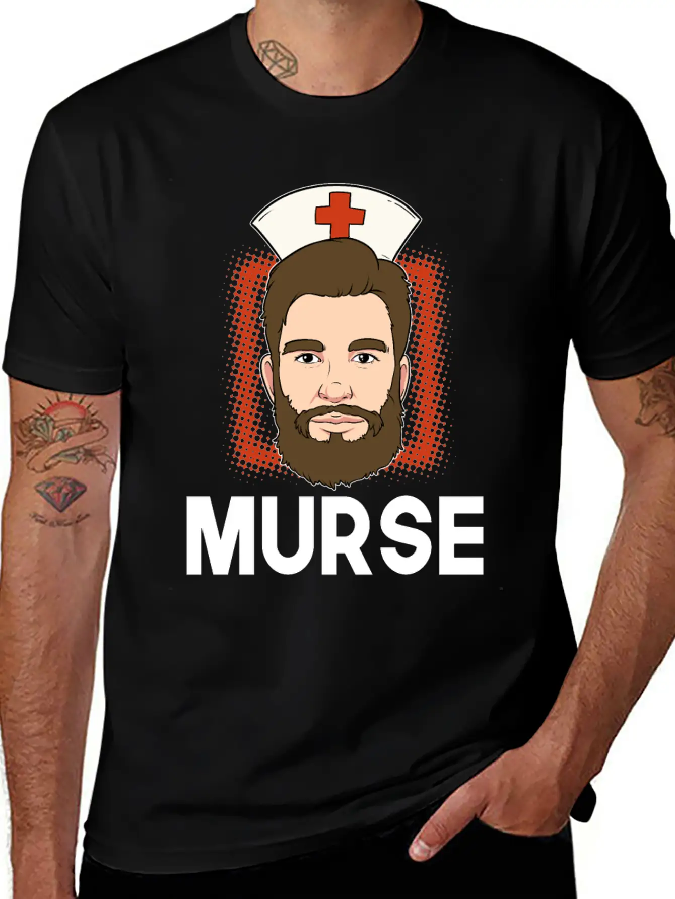 Murse Male Nurse Medicine Hospital First Aid Gift Breathable Soft Cotton T-Shirt – Timeless Casual Look
