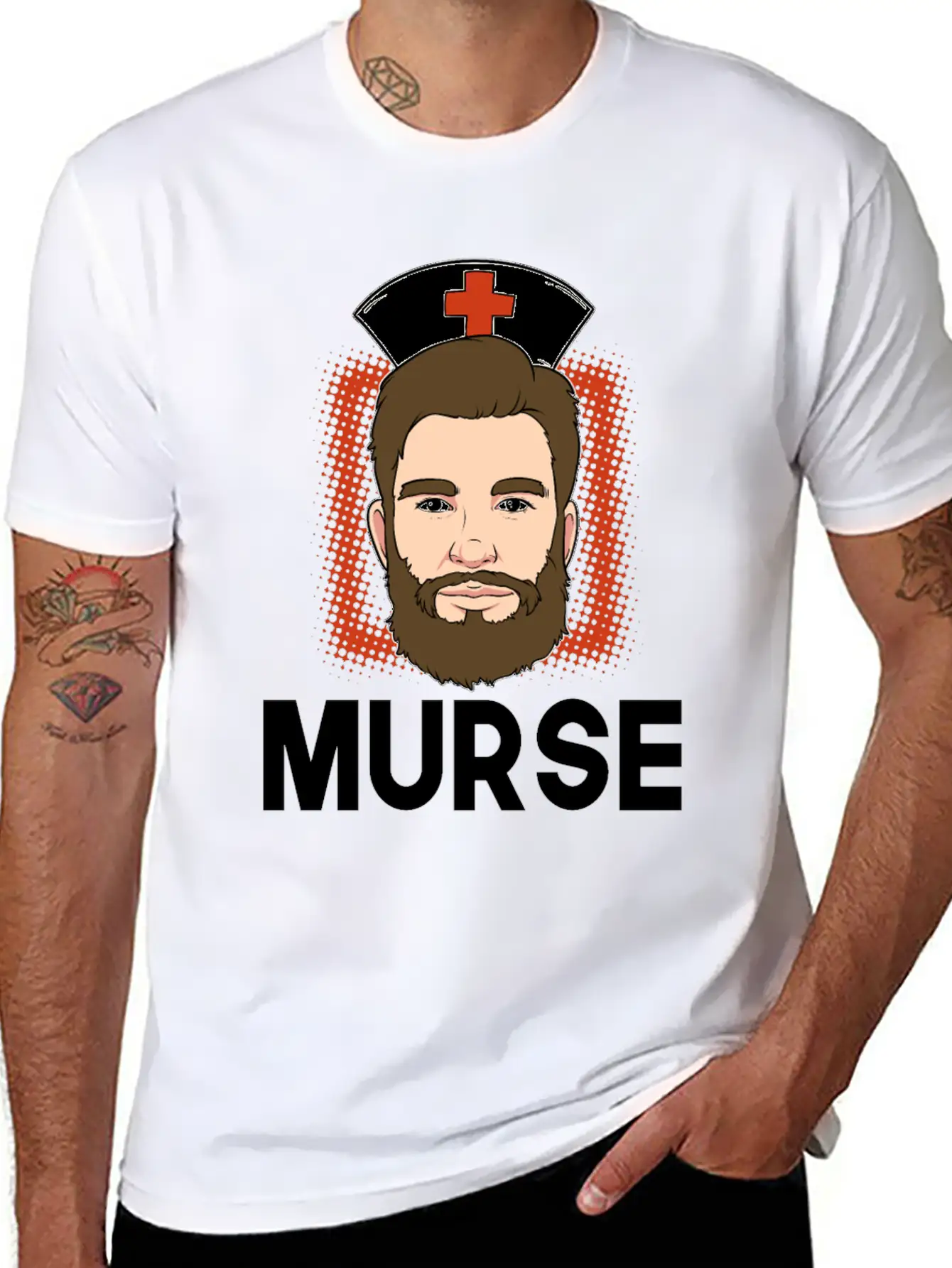 Murse Male Nurse Medicine Hospital First Aid Gift Breathable Soft Cotton T-Shirt – Timeless Casual Look