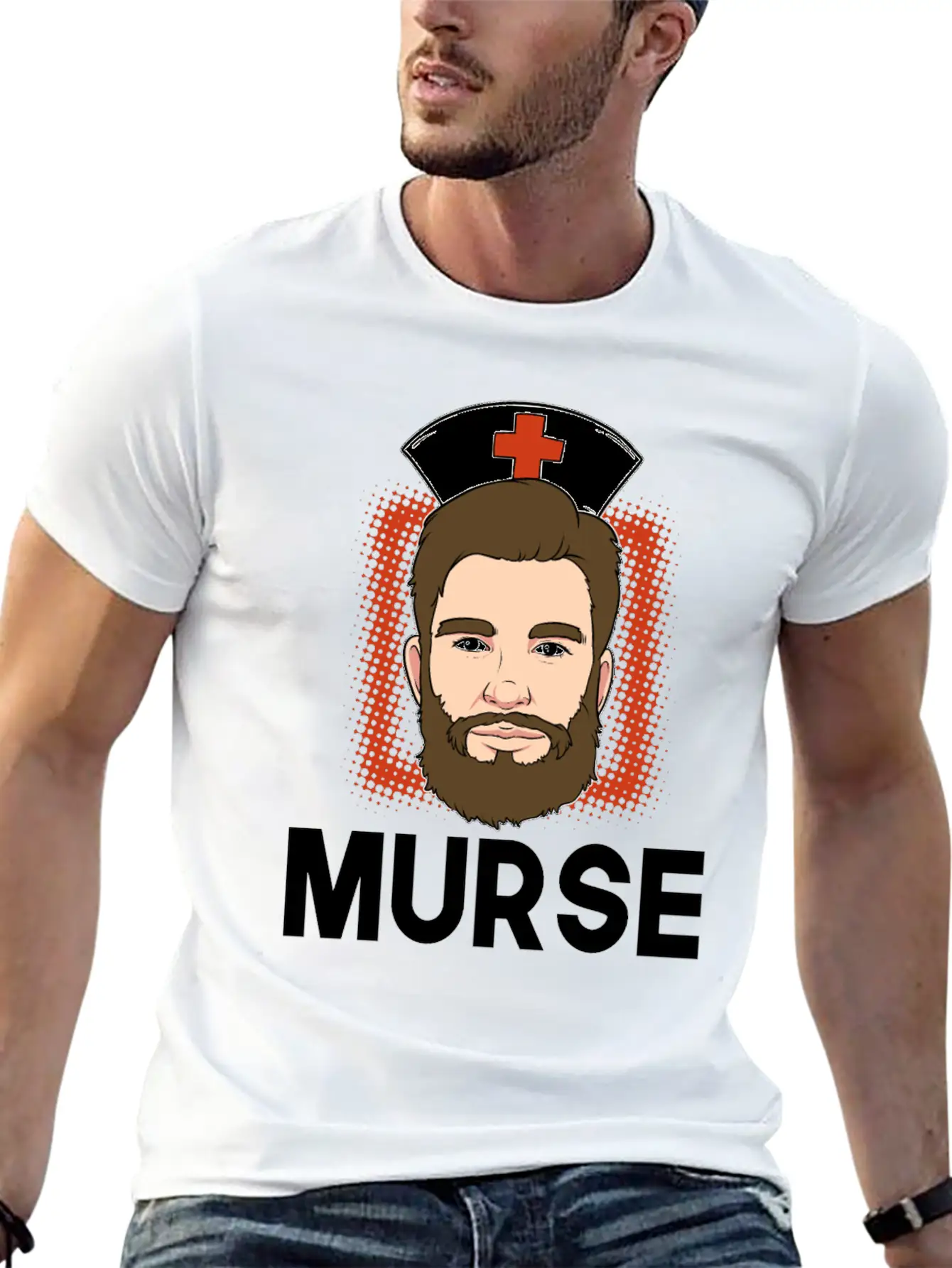 Murse Male Nurse Medicine Hospital First Aid Gift Breathable Soft Cotton T-Shirt – Timeless Casual Look